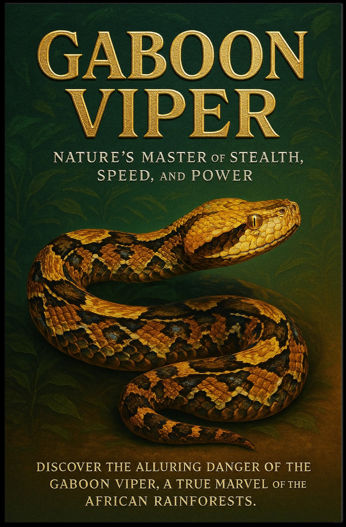 Gaboon Viper Natures Master of Stealth Poster