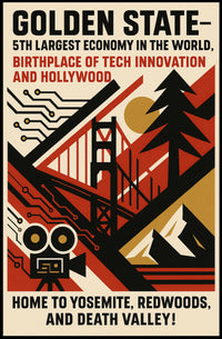 Golden State A Celebration of California Poster