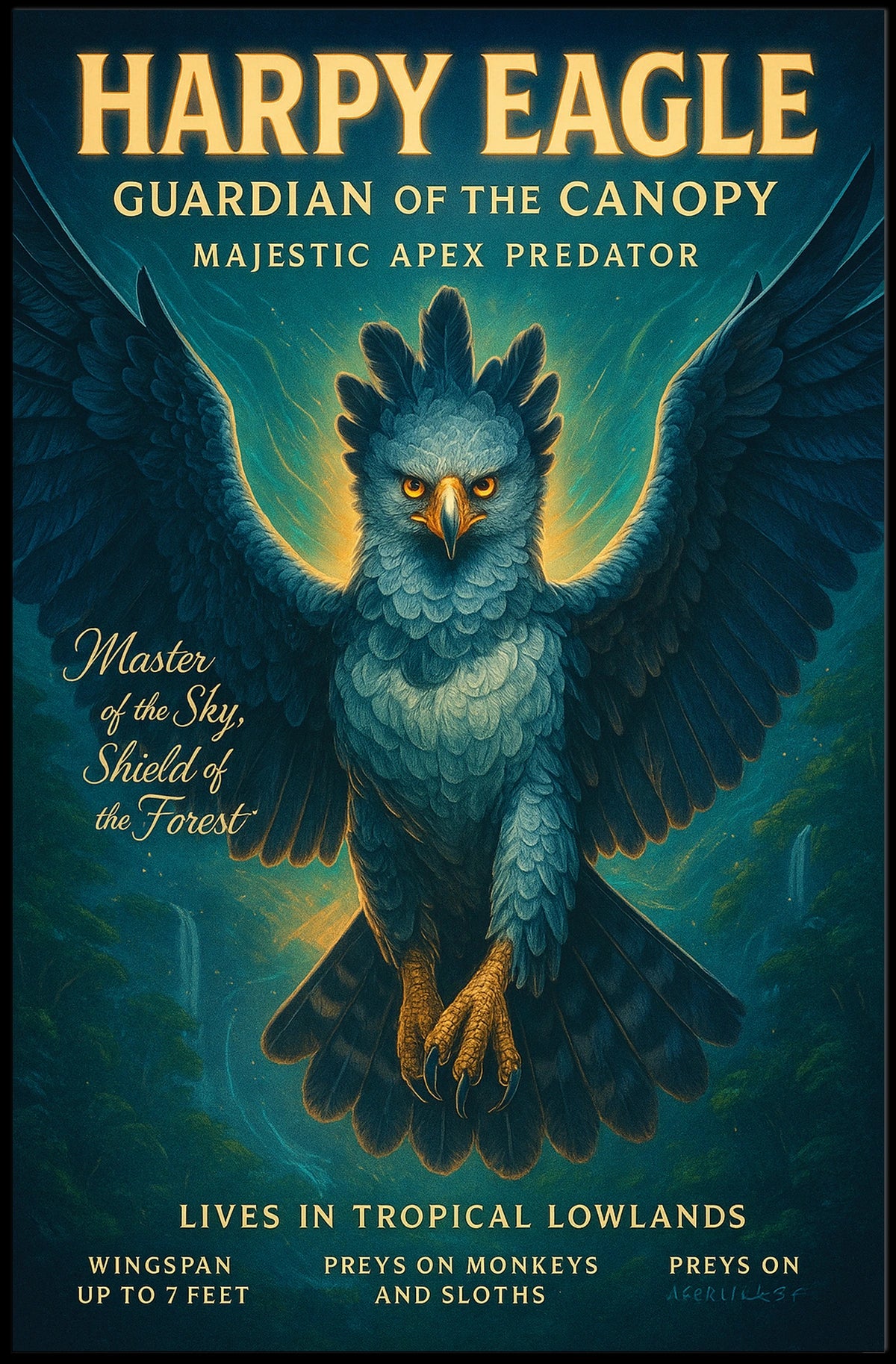 Harpy Eagle Guardian of the Canopy Poster