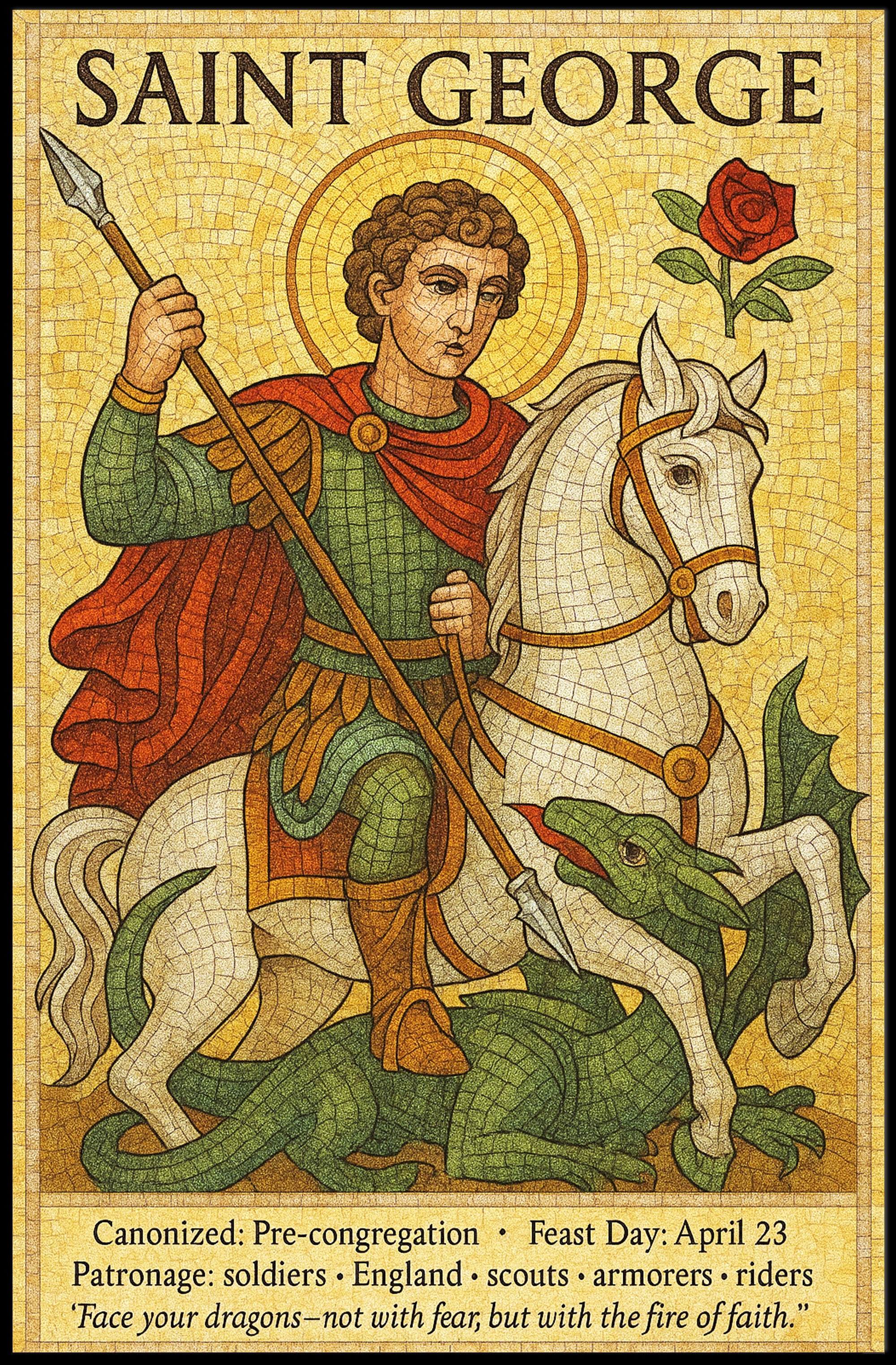 Saint George Patron Saint Poster PosterGoat