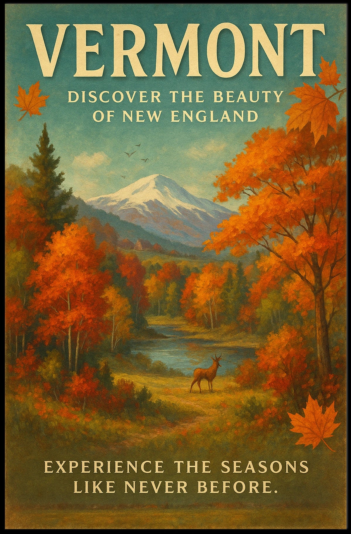 Discover Vermonts Seasons Poster
