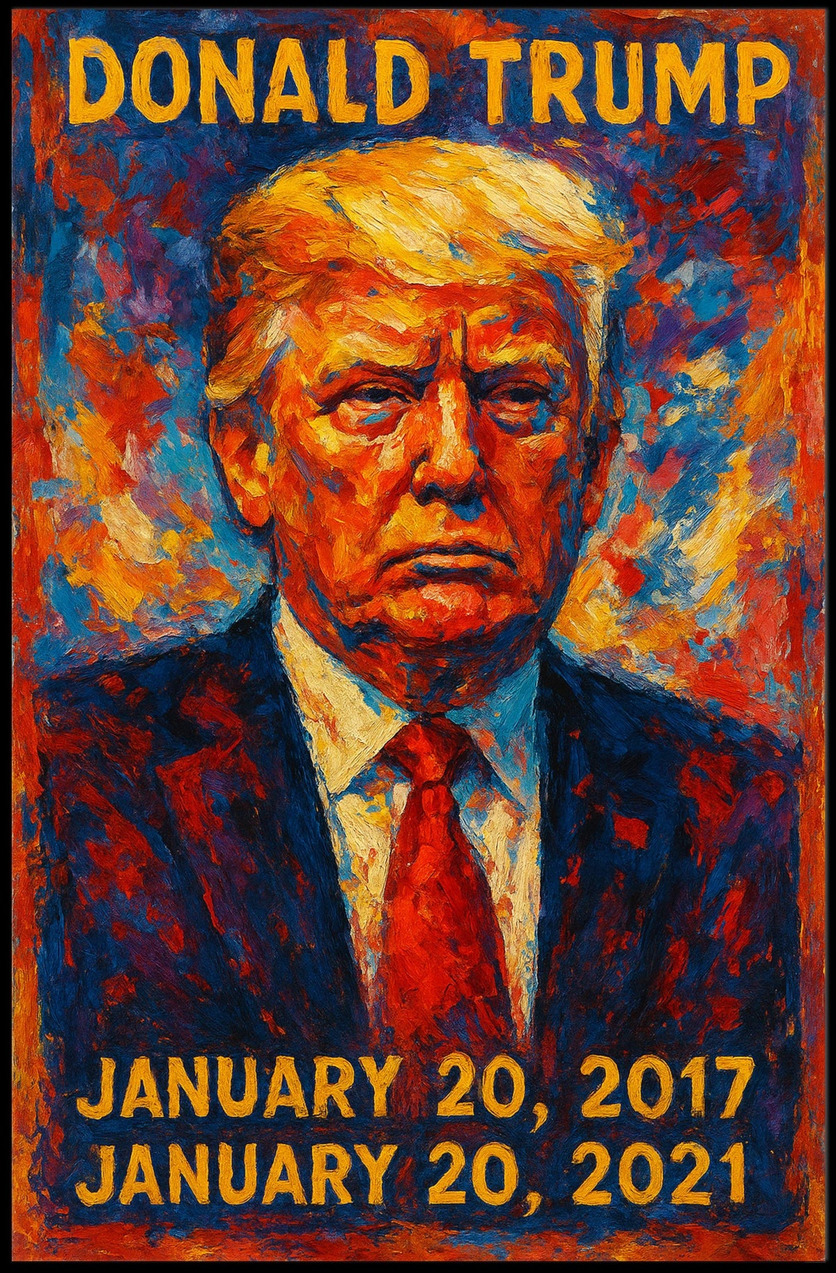 Donald Trump 45th President of the United States Glitch Hop Art Poster
