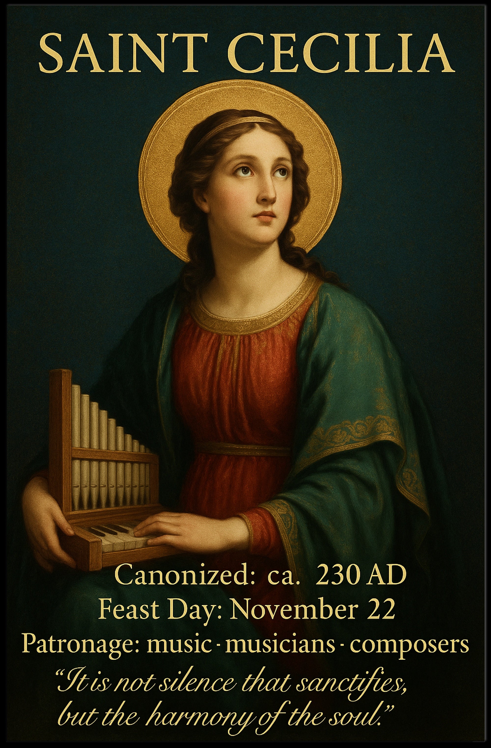 Saint Cecilia Poster PosterGoat