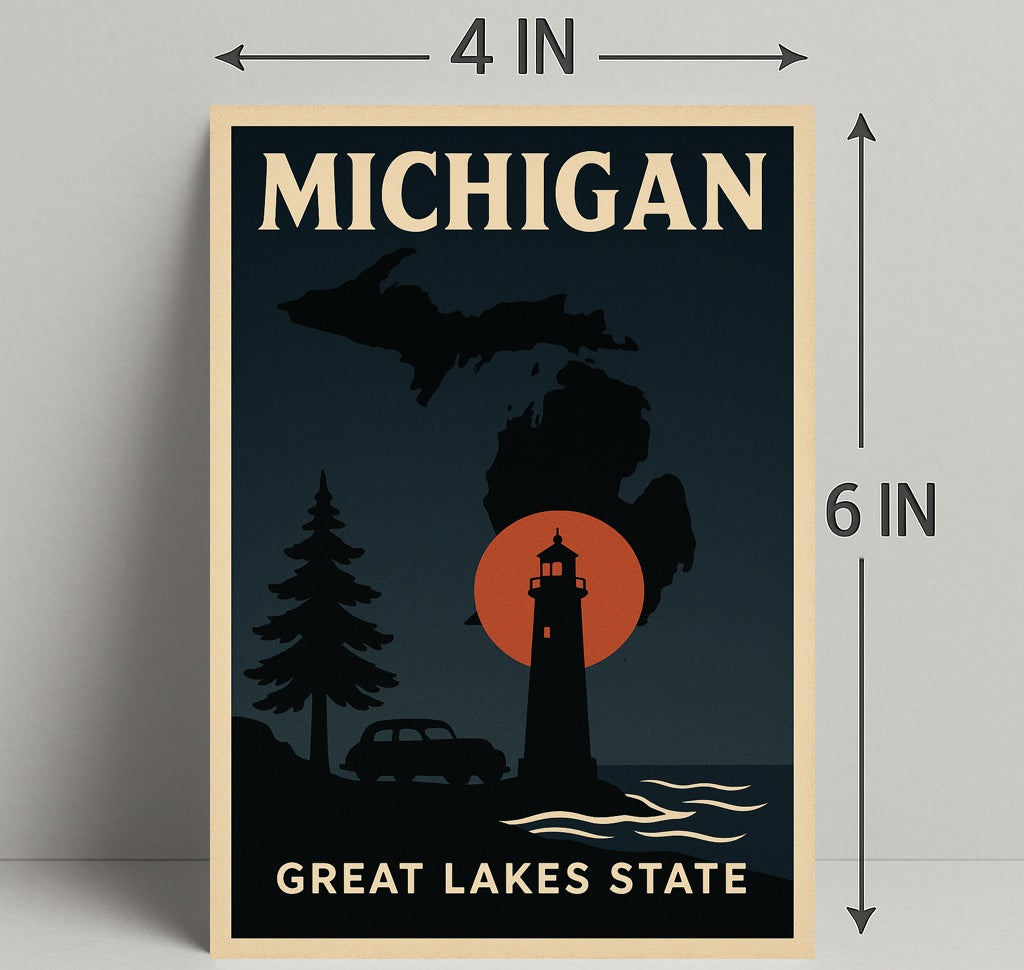 Michigan Great Lakes State Poster PosterGoat