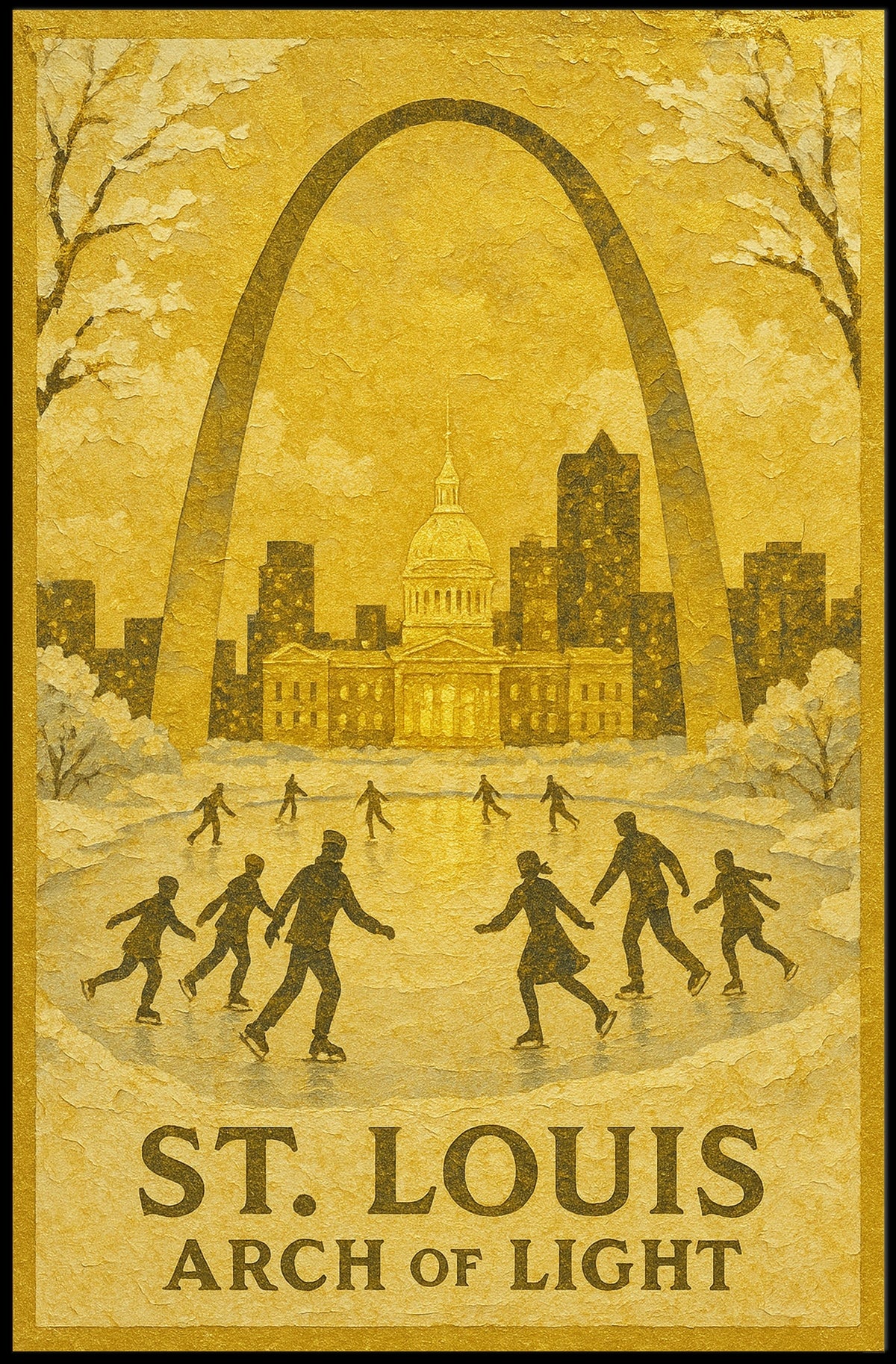 St. Louis Arch Of Light Poster