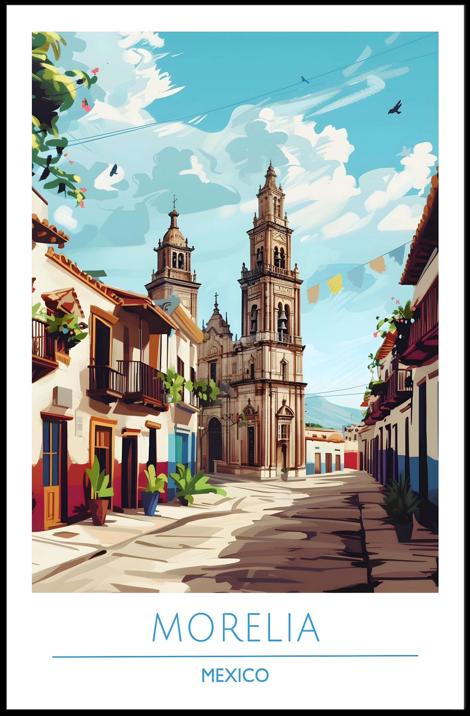 Charming Streets of Morelia Poster