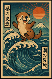 Otters Ocean Adventure Poster