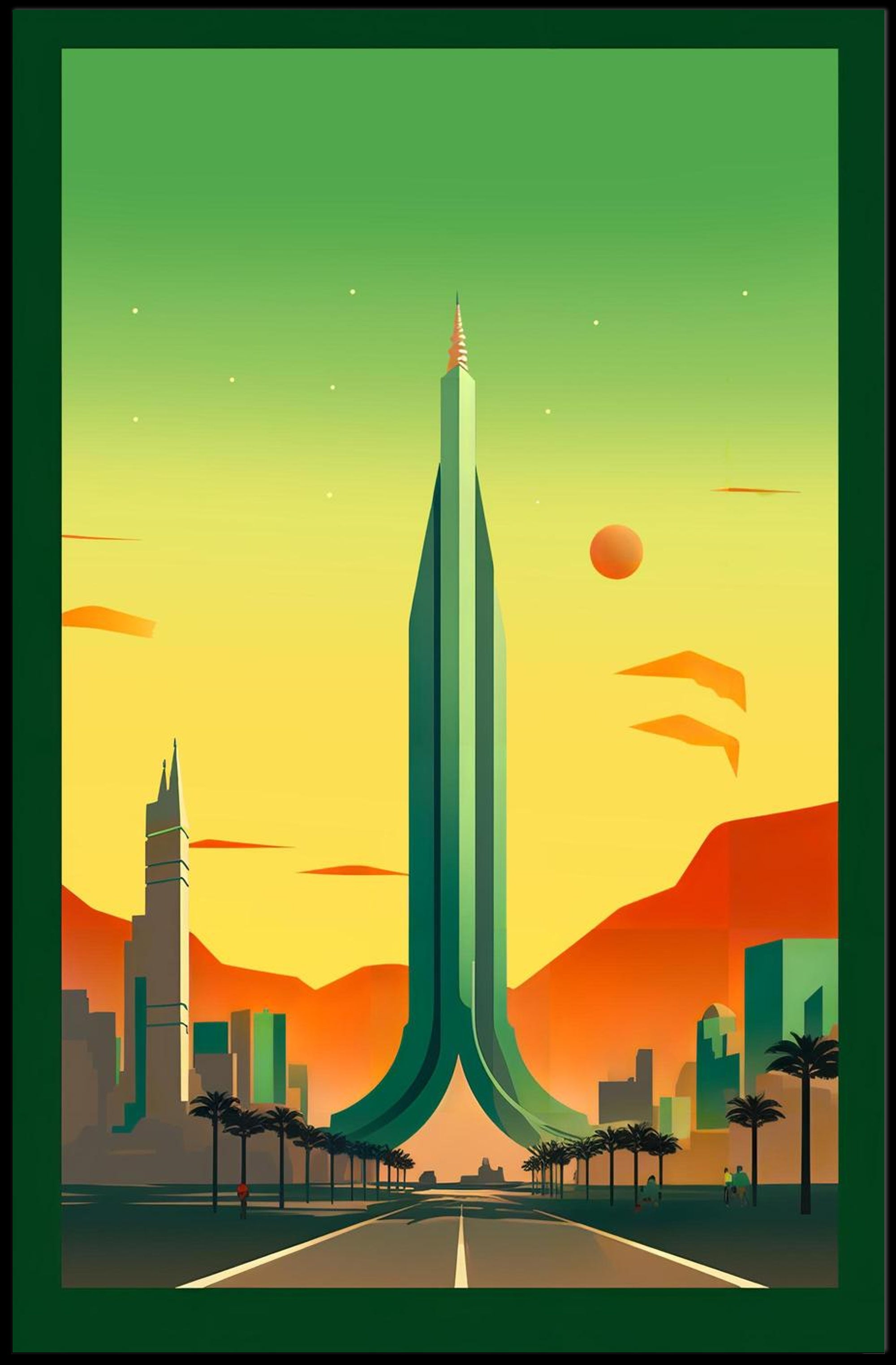 Futuristic Cityscape Poster