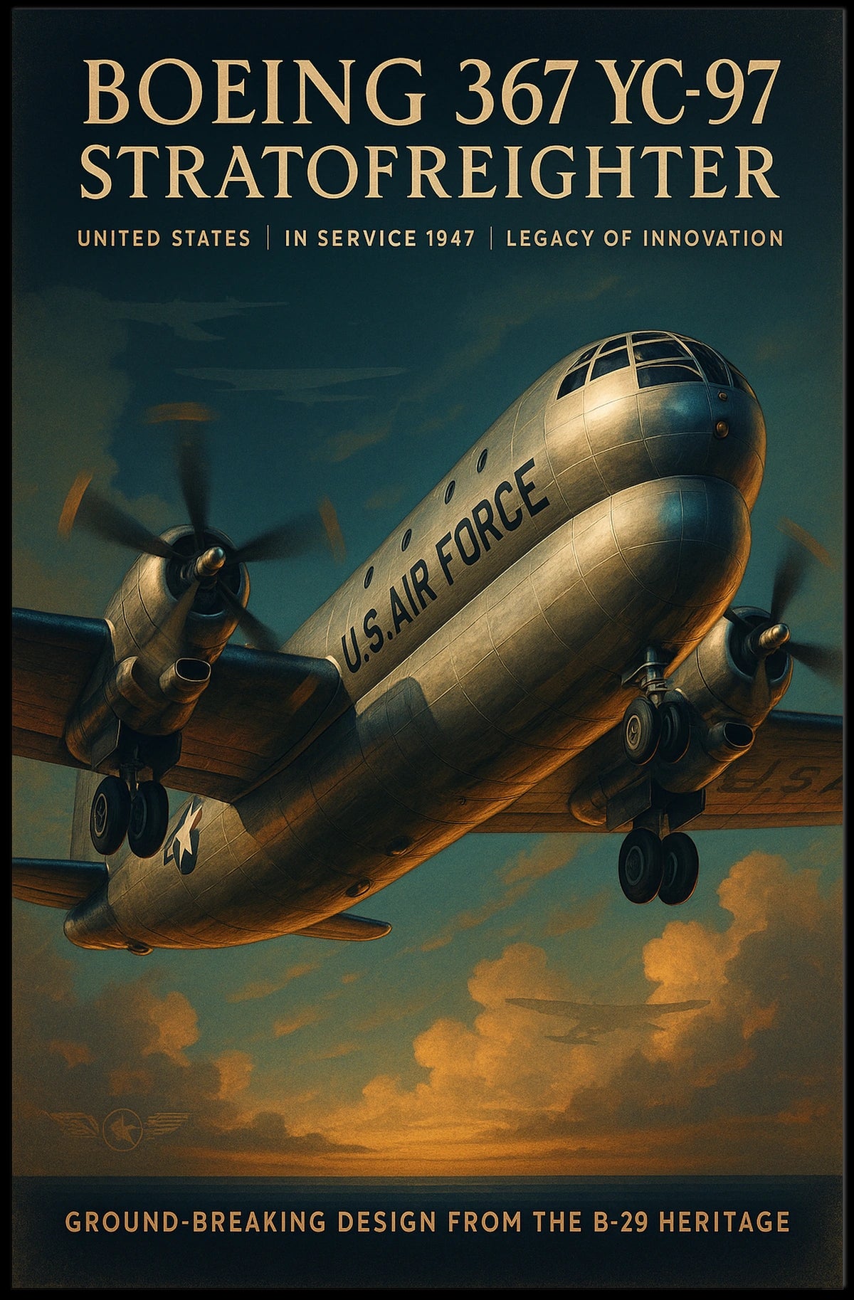 Boeing 367 YC-97 Stratofreighter Poster