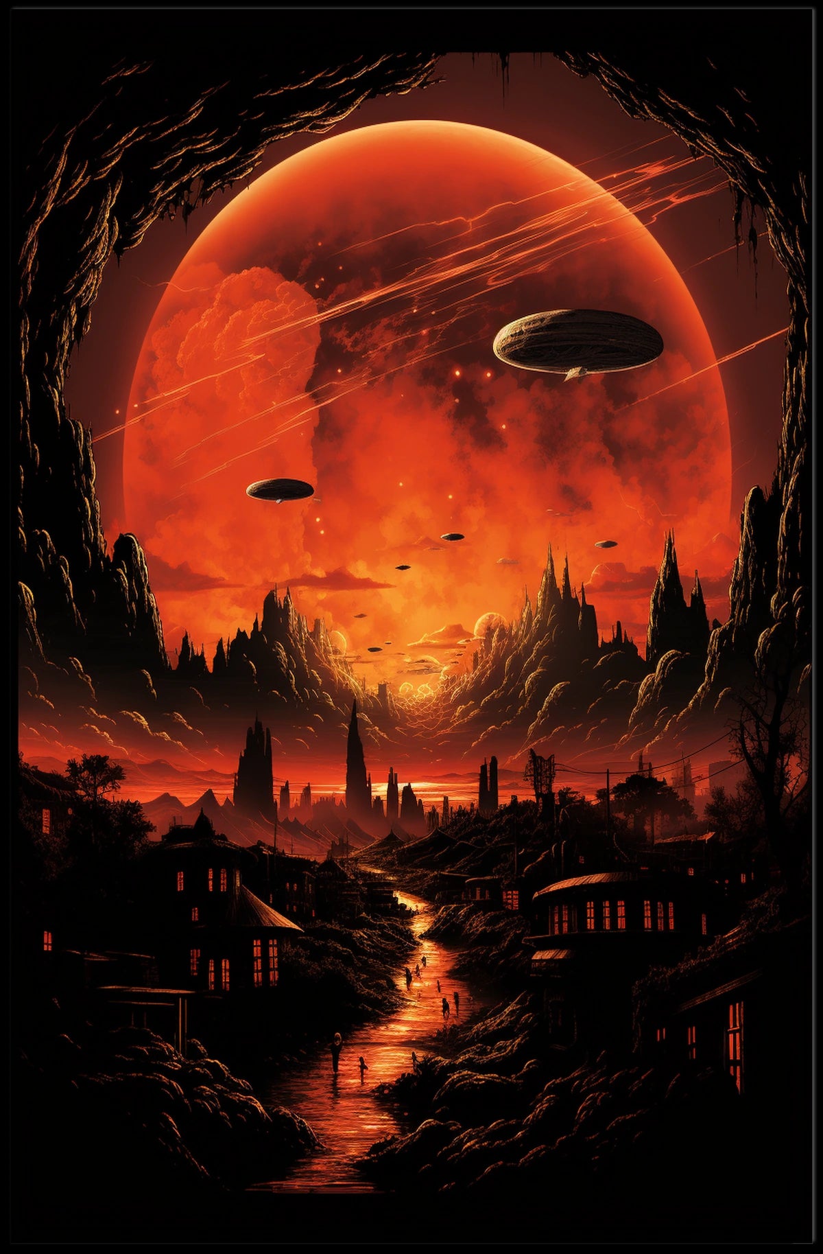 Alien Skies A Surreal Landscape Poster