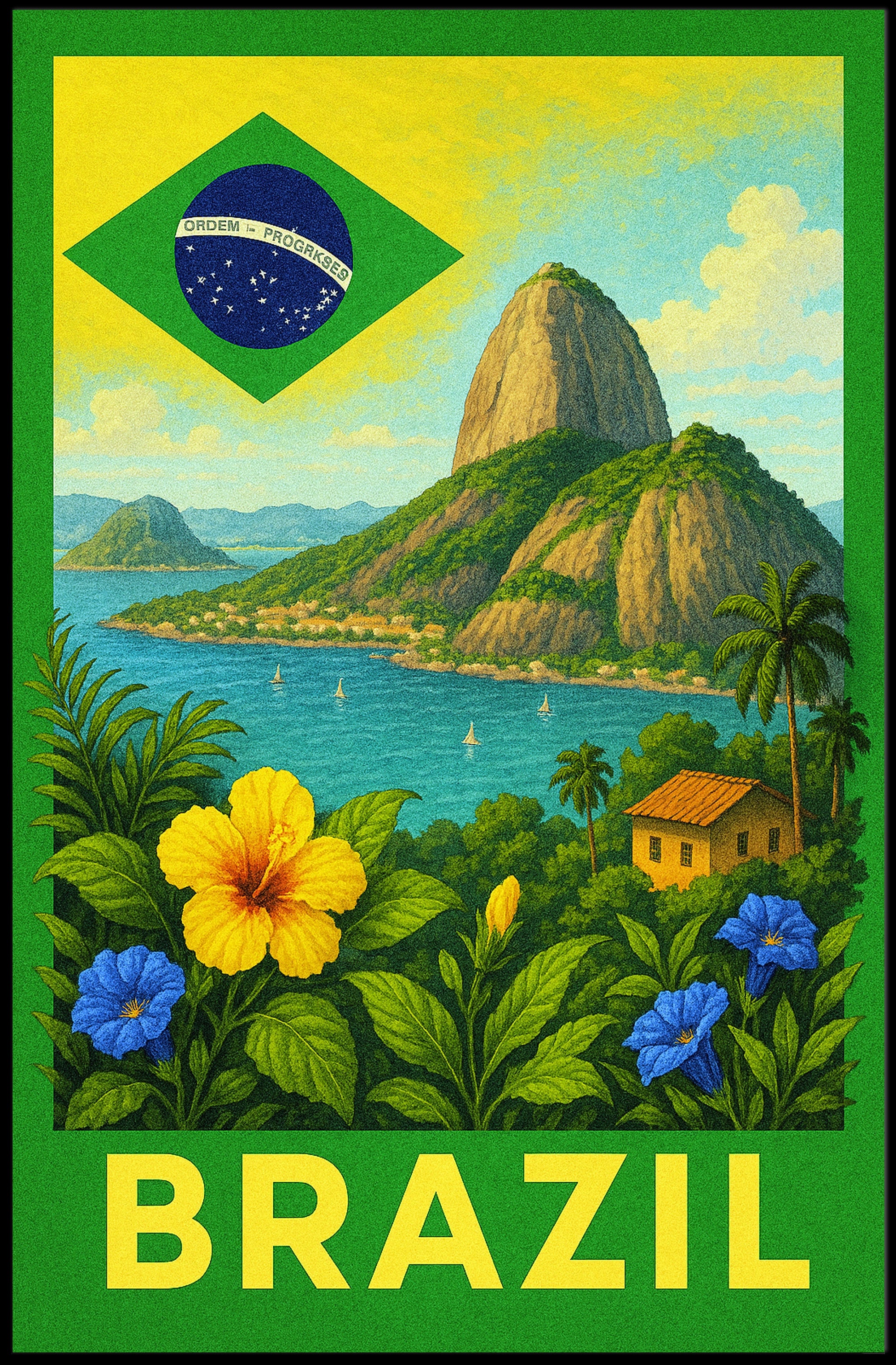 Discover Brazil Poster PosterGoat