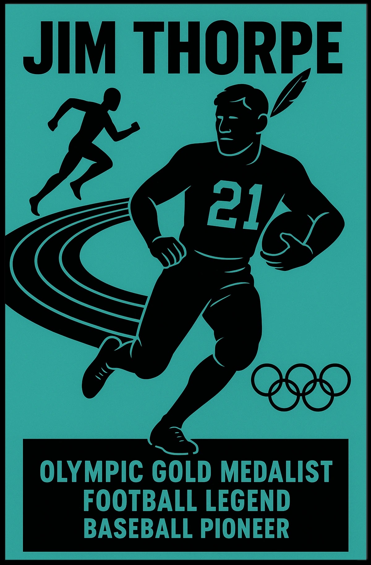 Celebrating a Sports Icon Jim Thorpe Poster