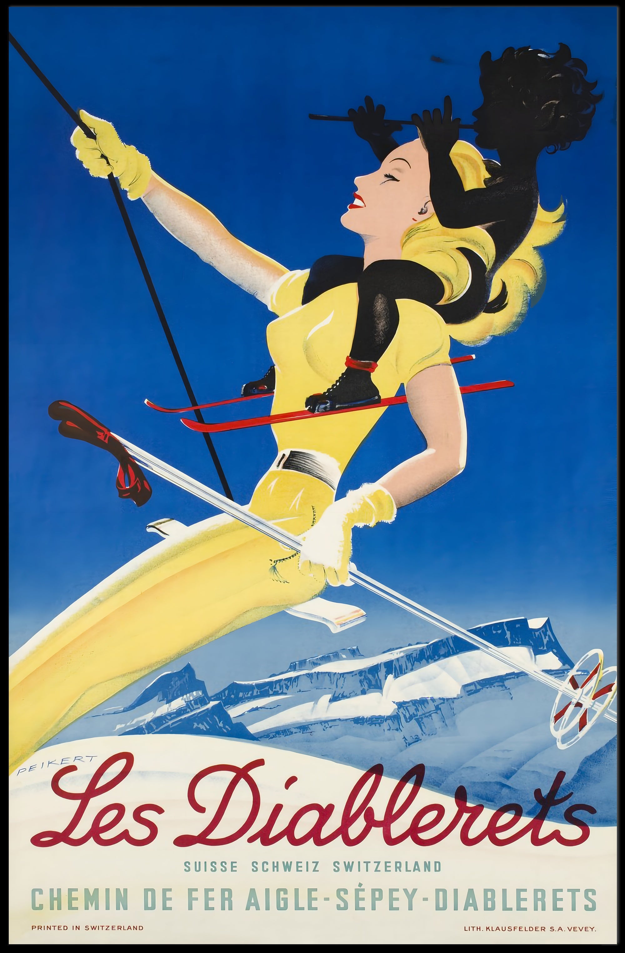 Les Diablerets Ski Resort Poster PosterGoat