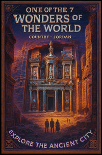Petra One of the 7 Wonders of the World Poster
