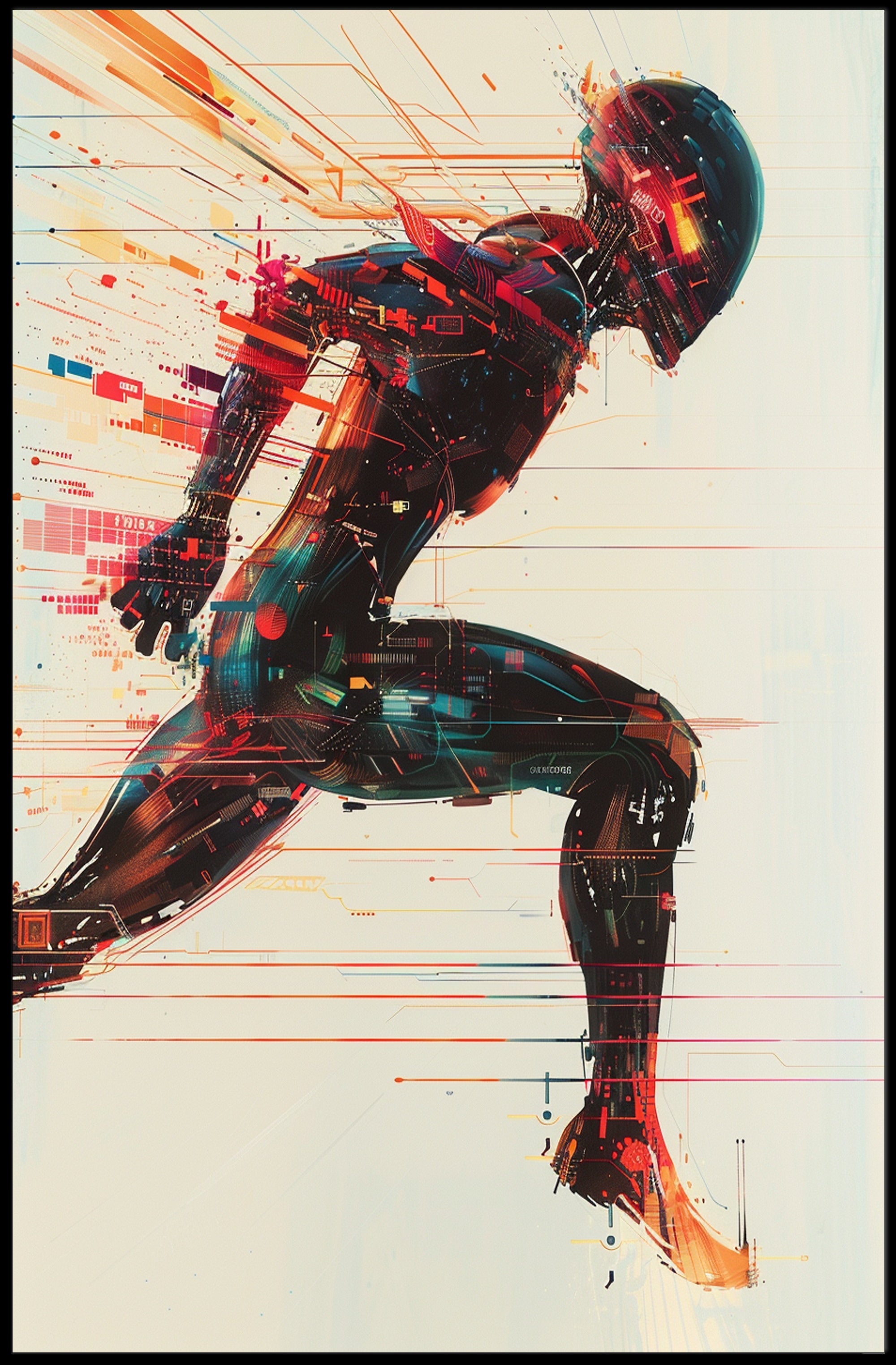 Dynamic Sports Balls Abstract Poster: Futuristic Motion PosterGoat