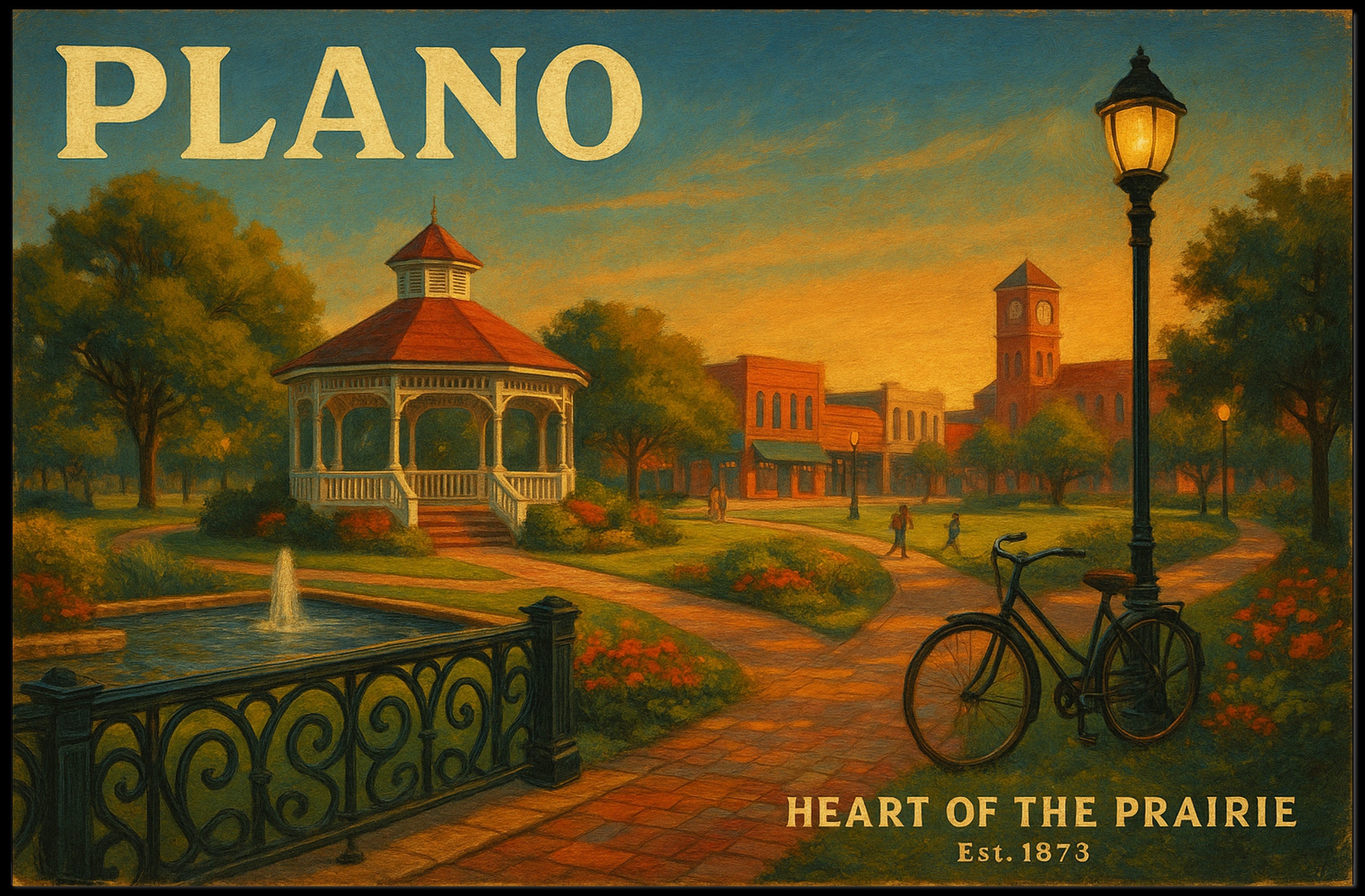 Heart of the Prairie Travel Poster Art Print