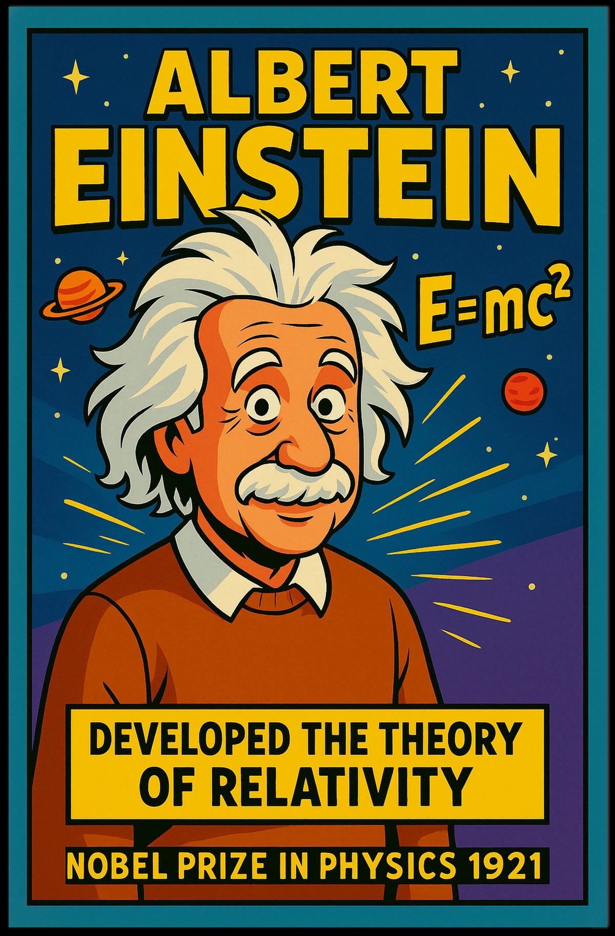 Albert Einstein Theory Of Relativity Poster