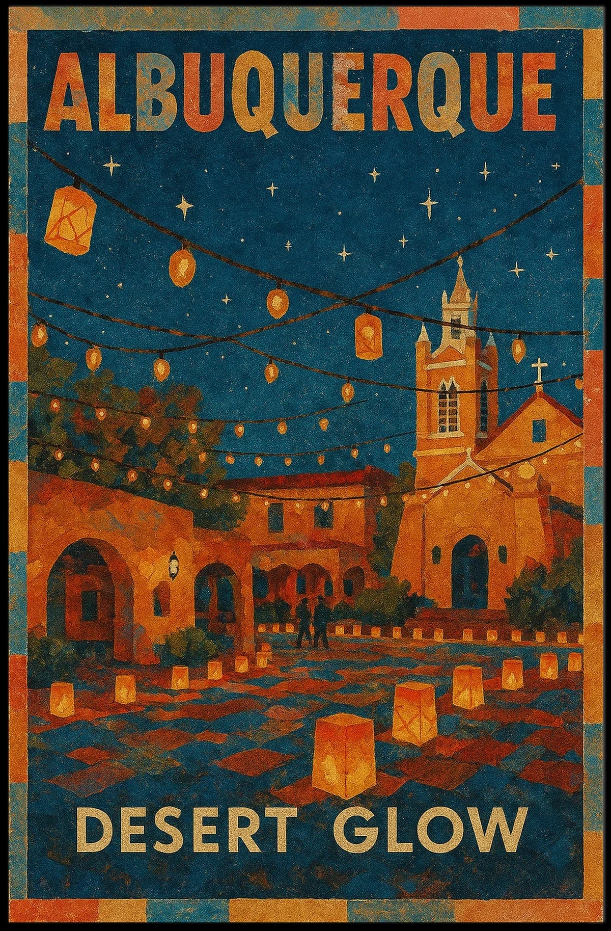 Albuquerque Desert Glow Poster