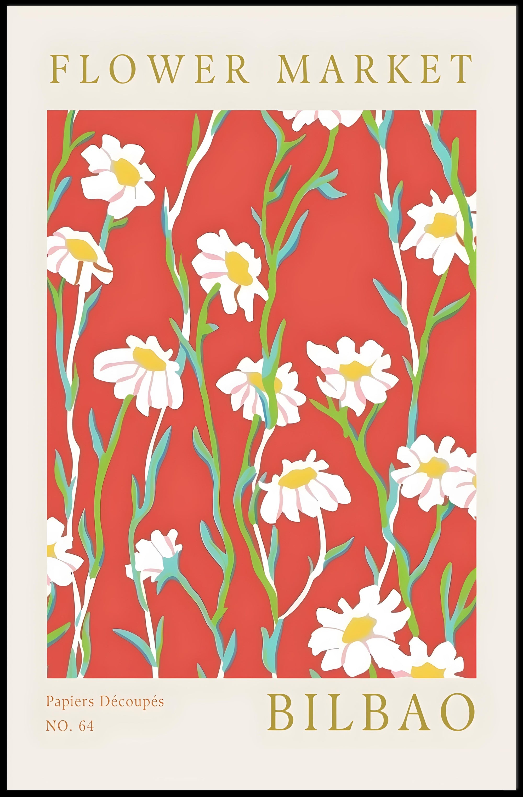 Flower Market Bilbao Poster