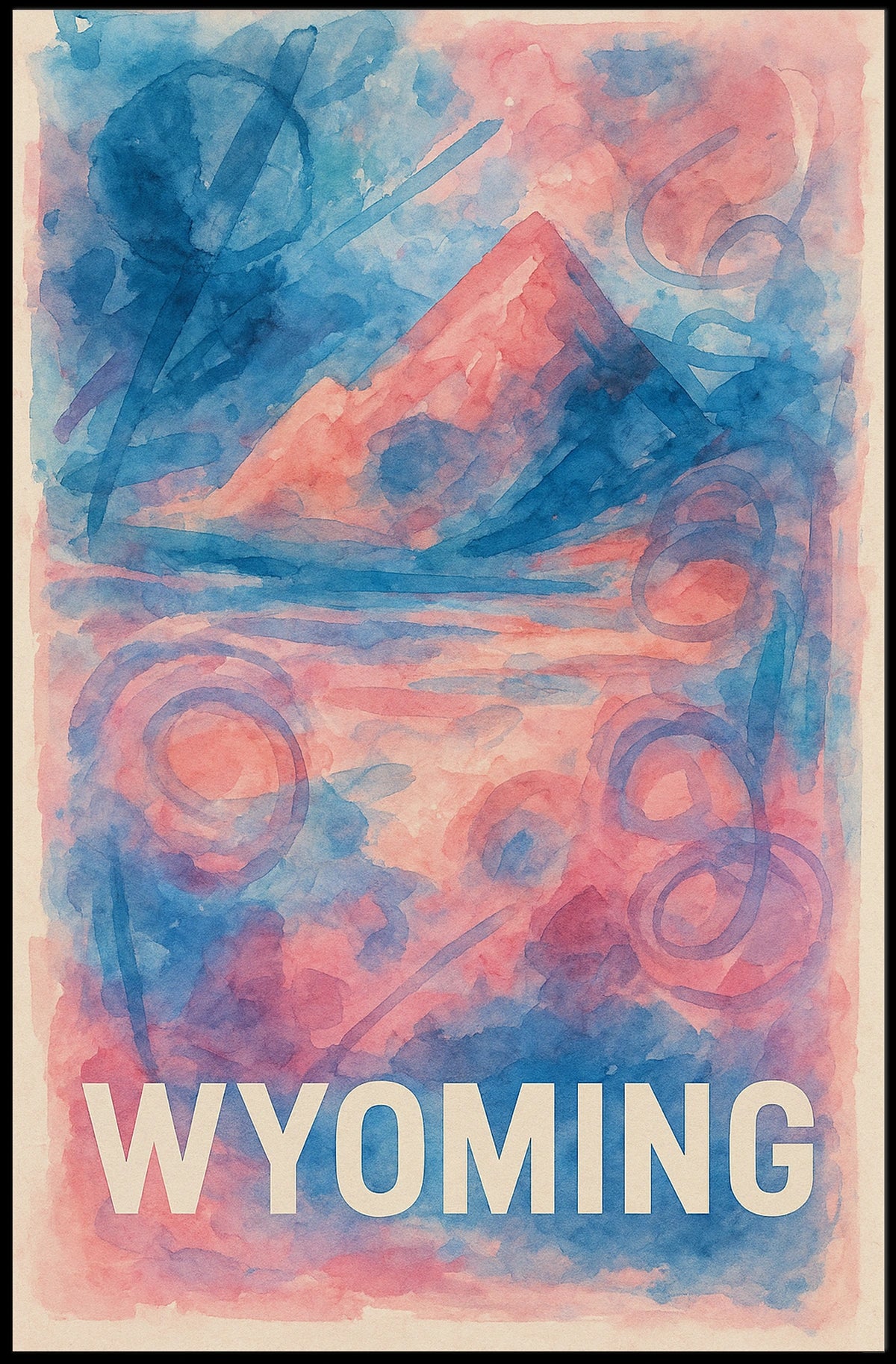 Wyoming Landscape Art Poster