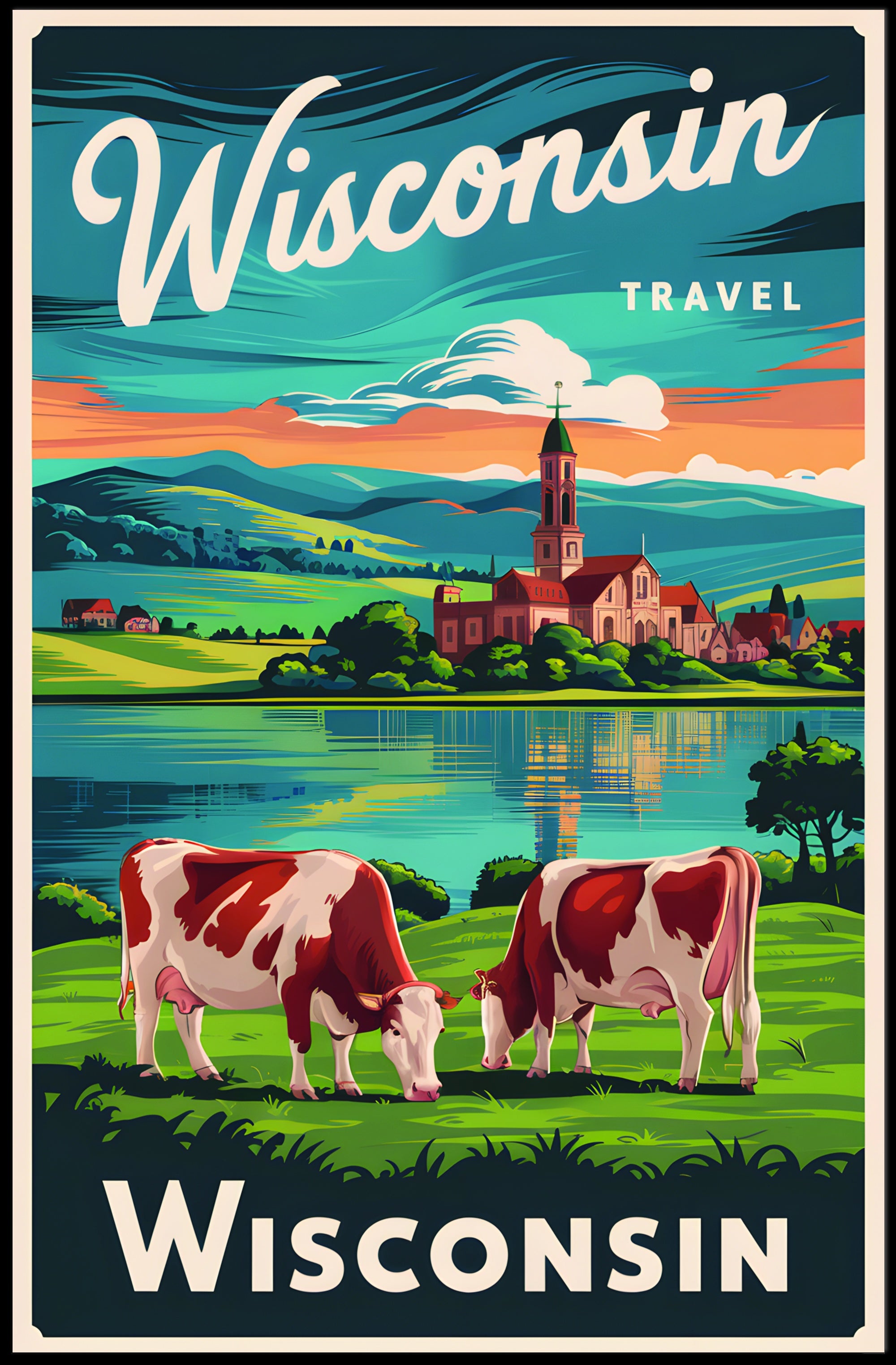 Scenic Wisconsin Travel Poster