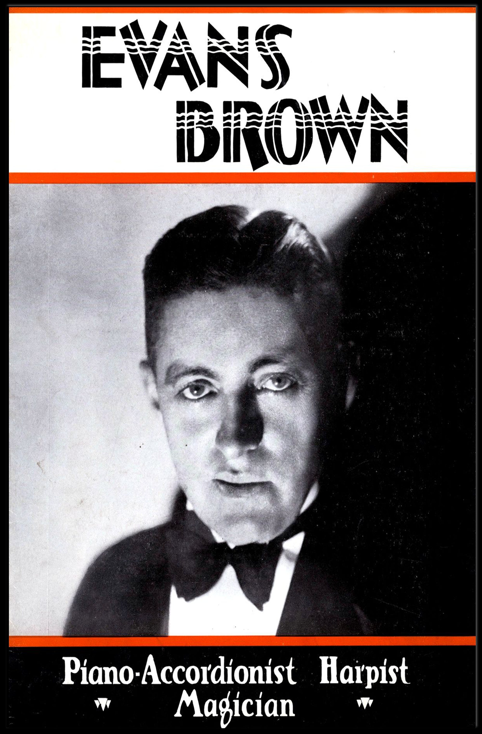 Evans Brown Performer Vintage Cultural Heritage Poster