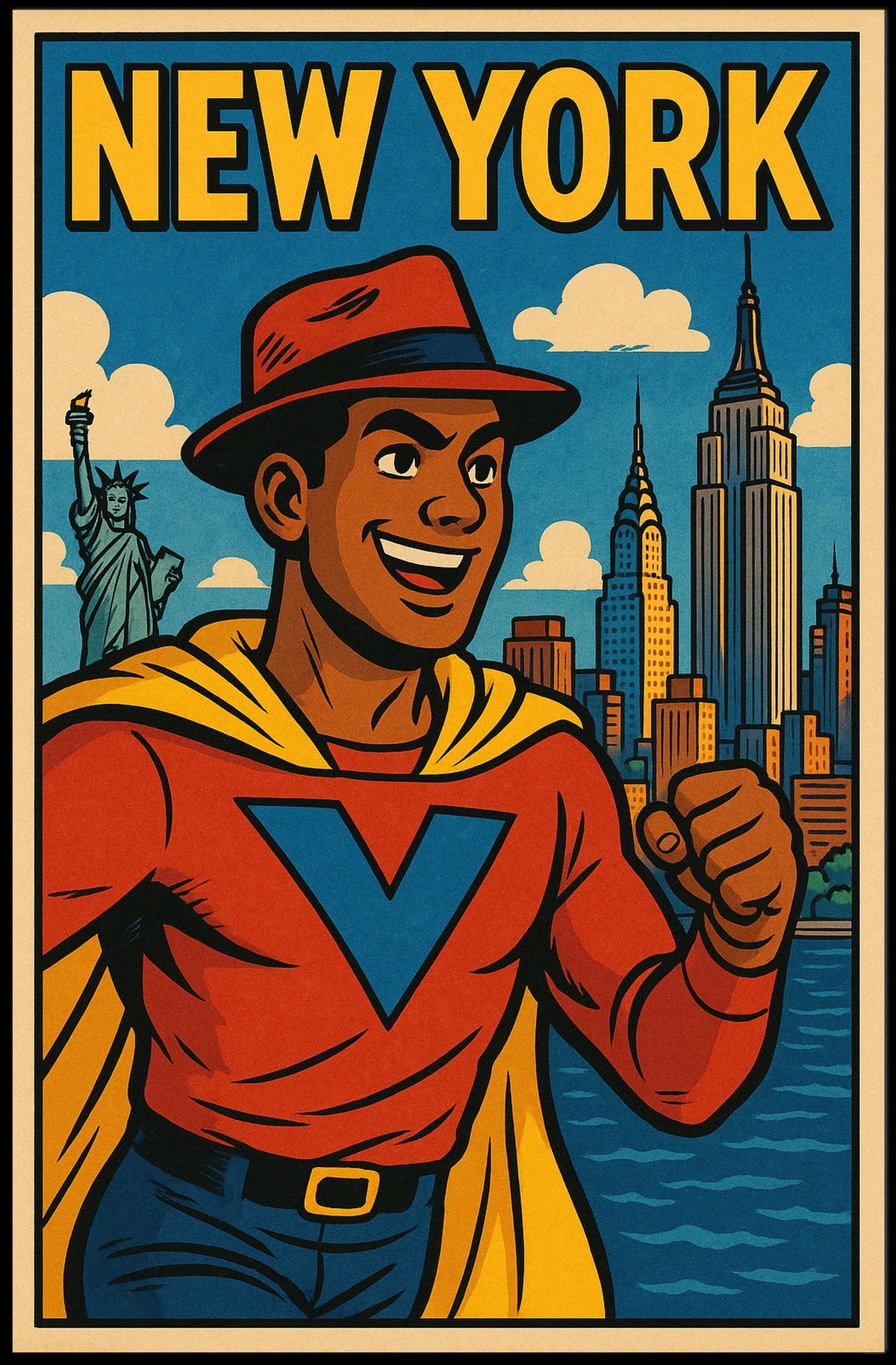 Superhero In New York Poster
