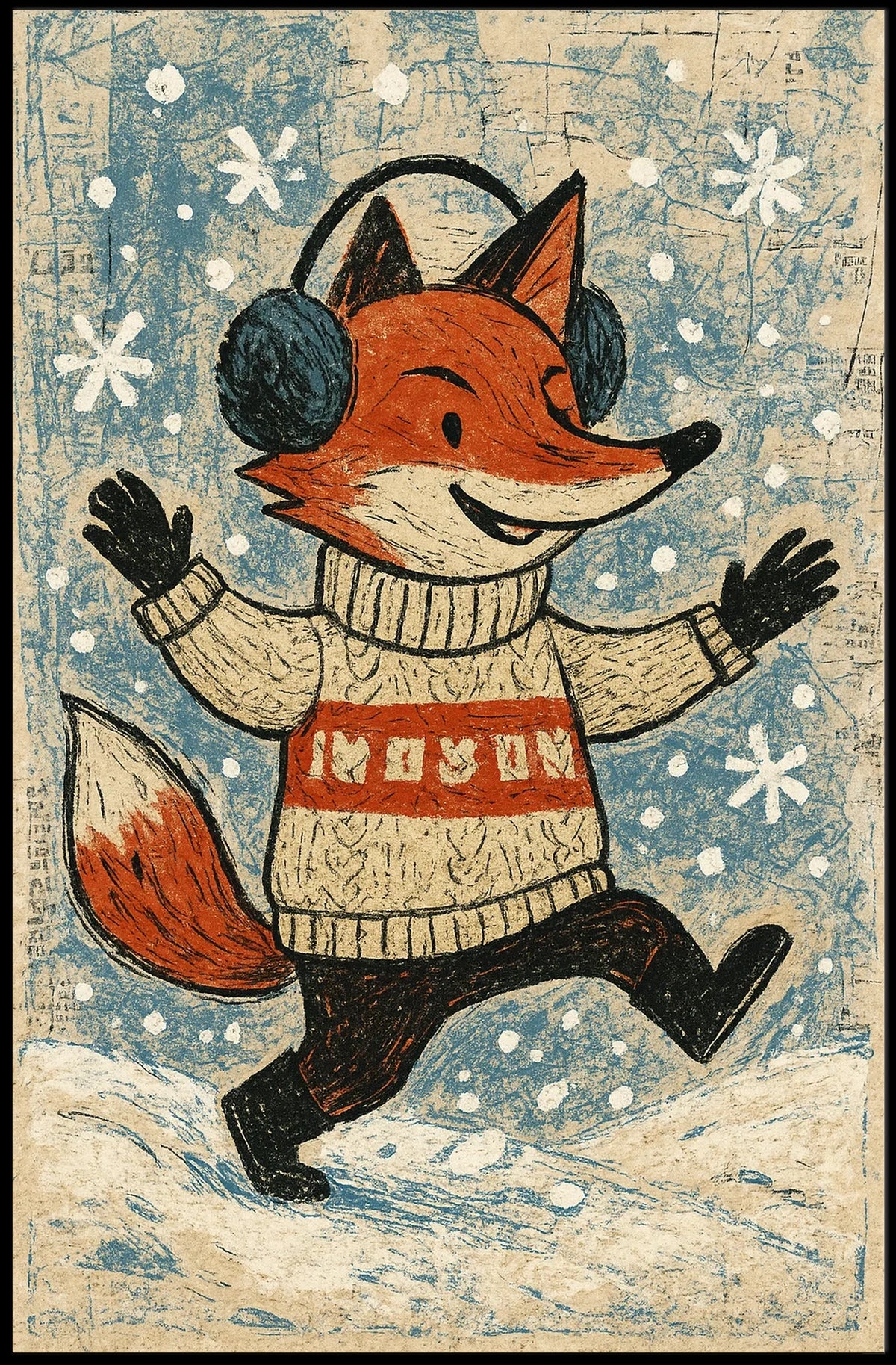 Winter Fox Poster