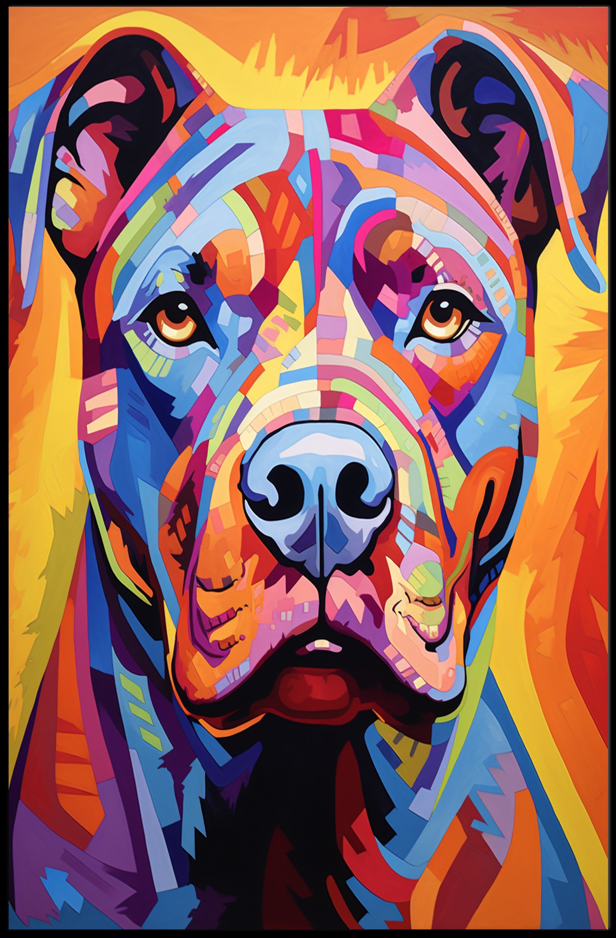 Vibrant Canine Portrait Poster