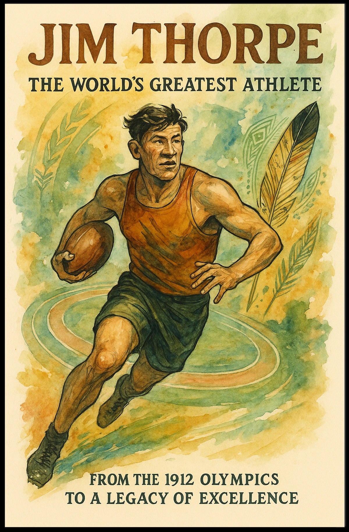 Jim Thorpe Icon of Athletic Excellence Jim Thorpe Poster