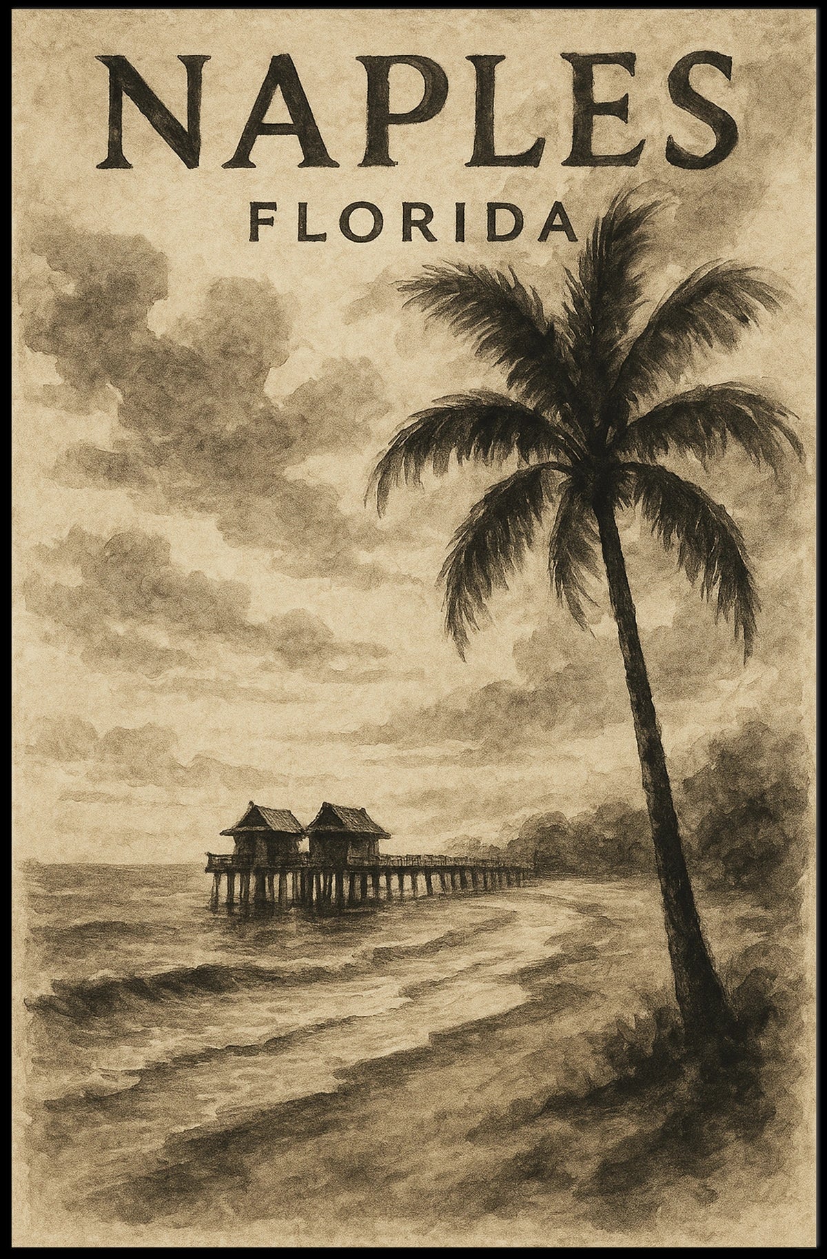 Naples Florida Serene Coastal Escape Poster Wall Art