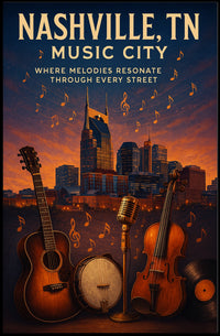 Nashville Music City Poster