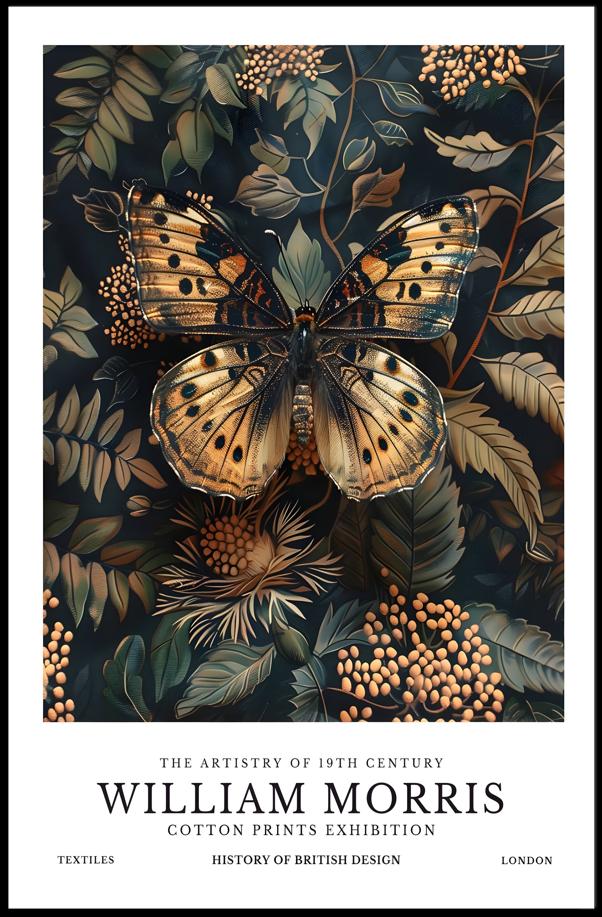 William Morris Botanical Artistry Exhibition Artistic Poster
