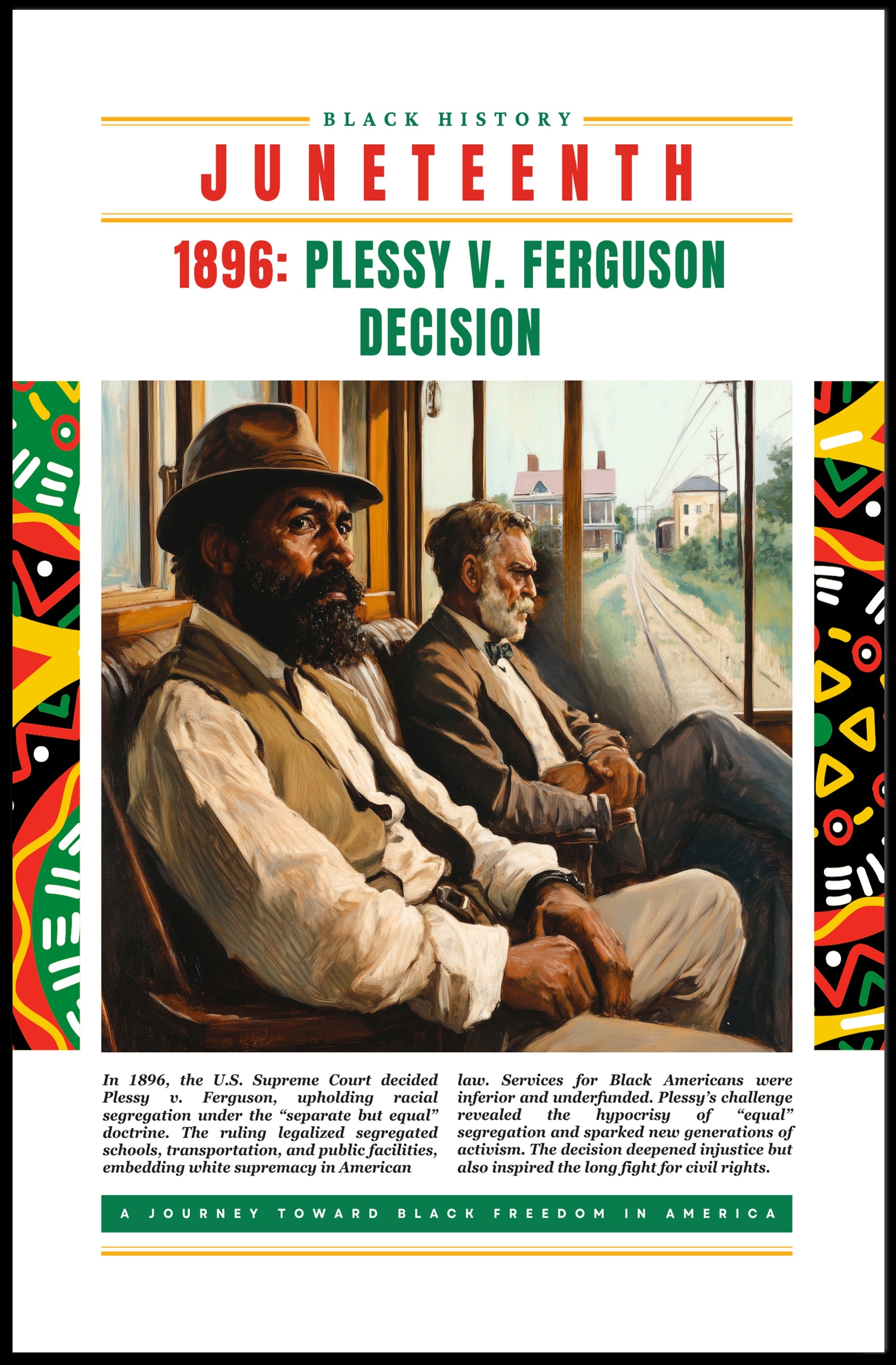 Historic 1896 Plessy Decision Cultural or Heritage Poster