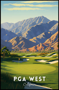 PGA WEST Golf Landscape Art Poster - Sports Poster