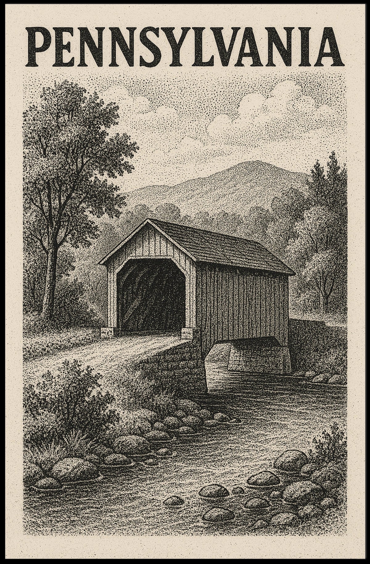 Pennsylvania Covered Bridge Poster