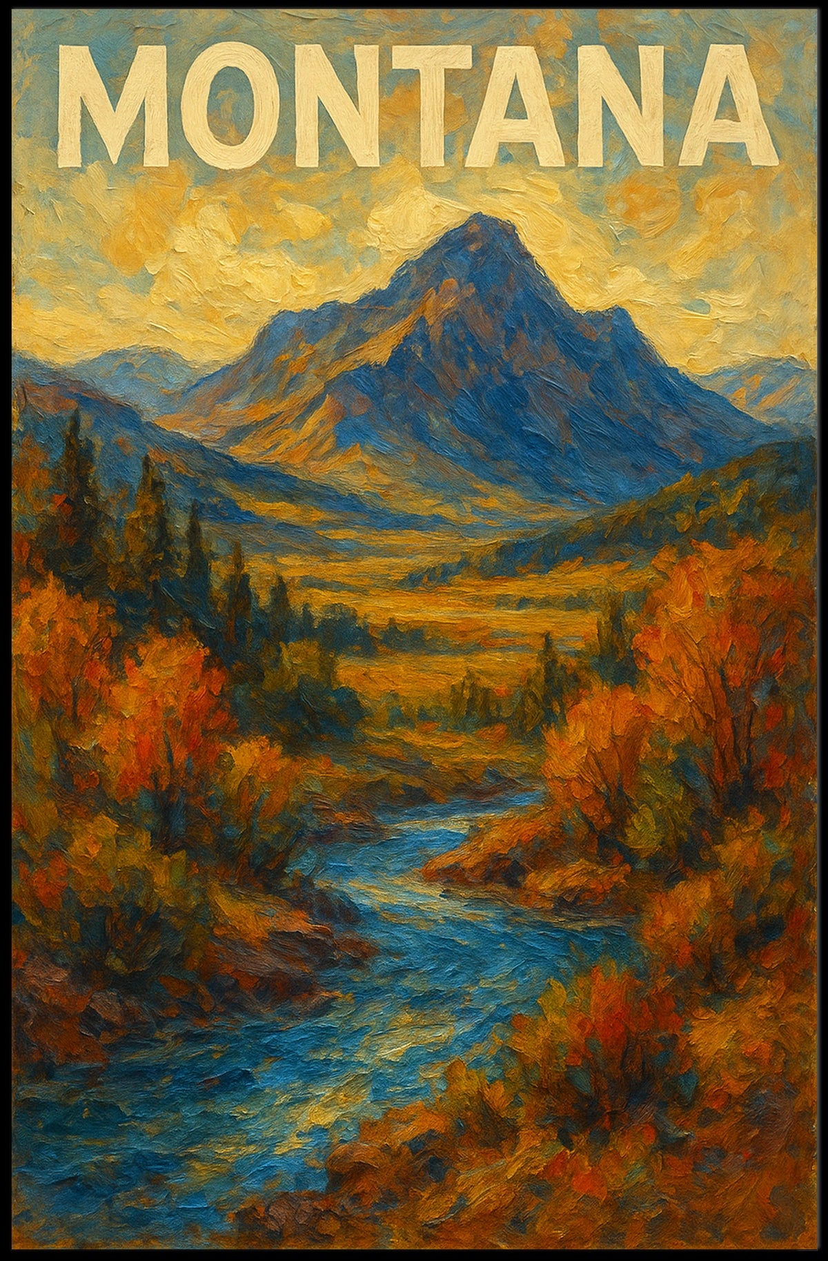 Montana Landscape Poster