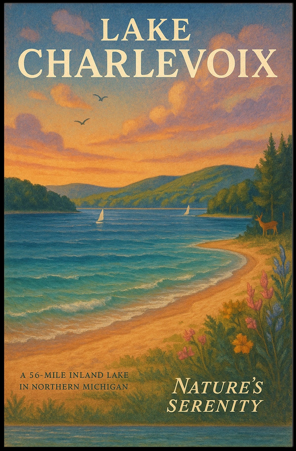 Lake Charlevoix NatureS Serenity Poster