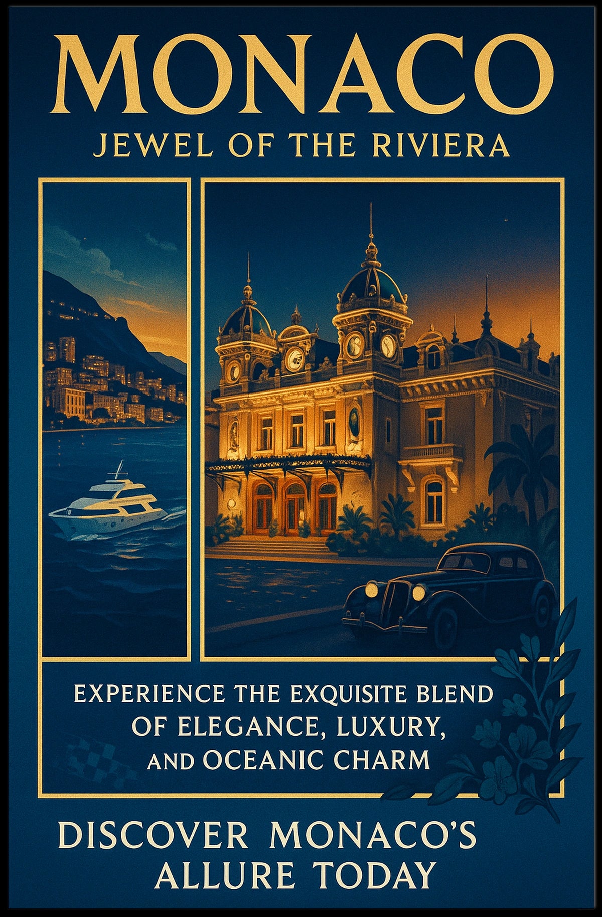 Monaco Jewel of the Riviera Poster