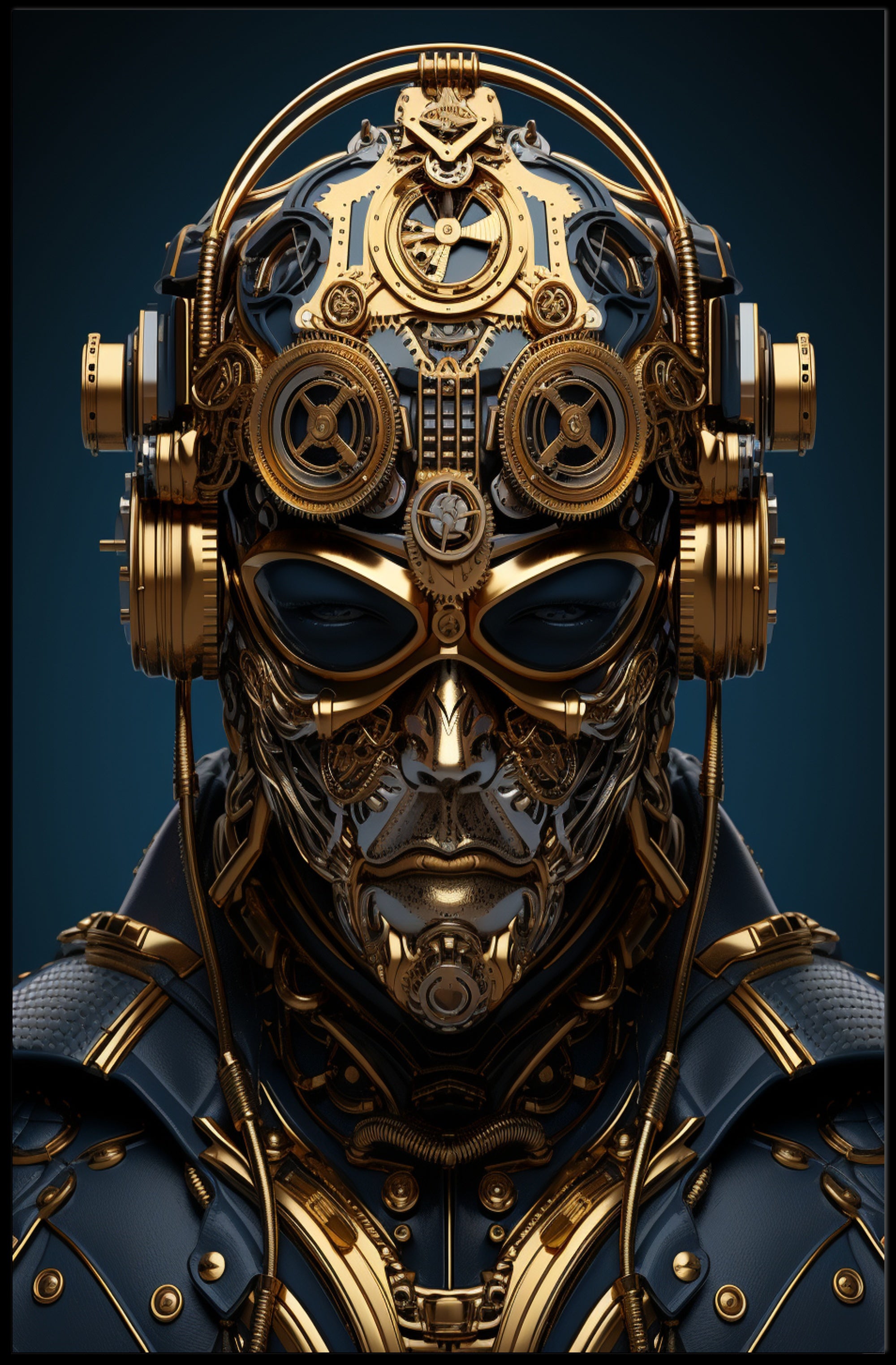 Steampunk Cyborg Poster PosterGoat