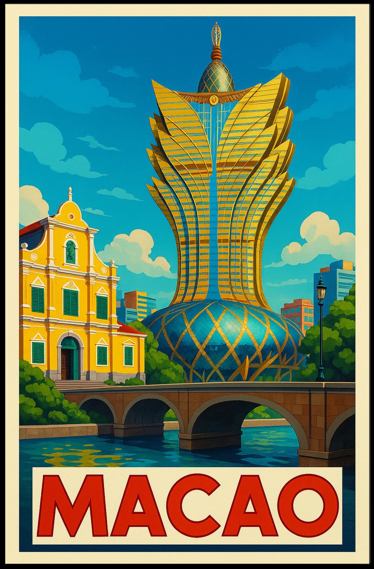 Macao Architectural Marvel Poster