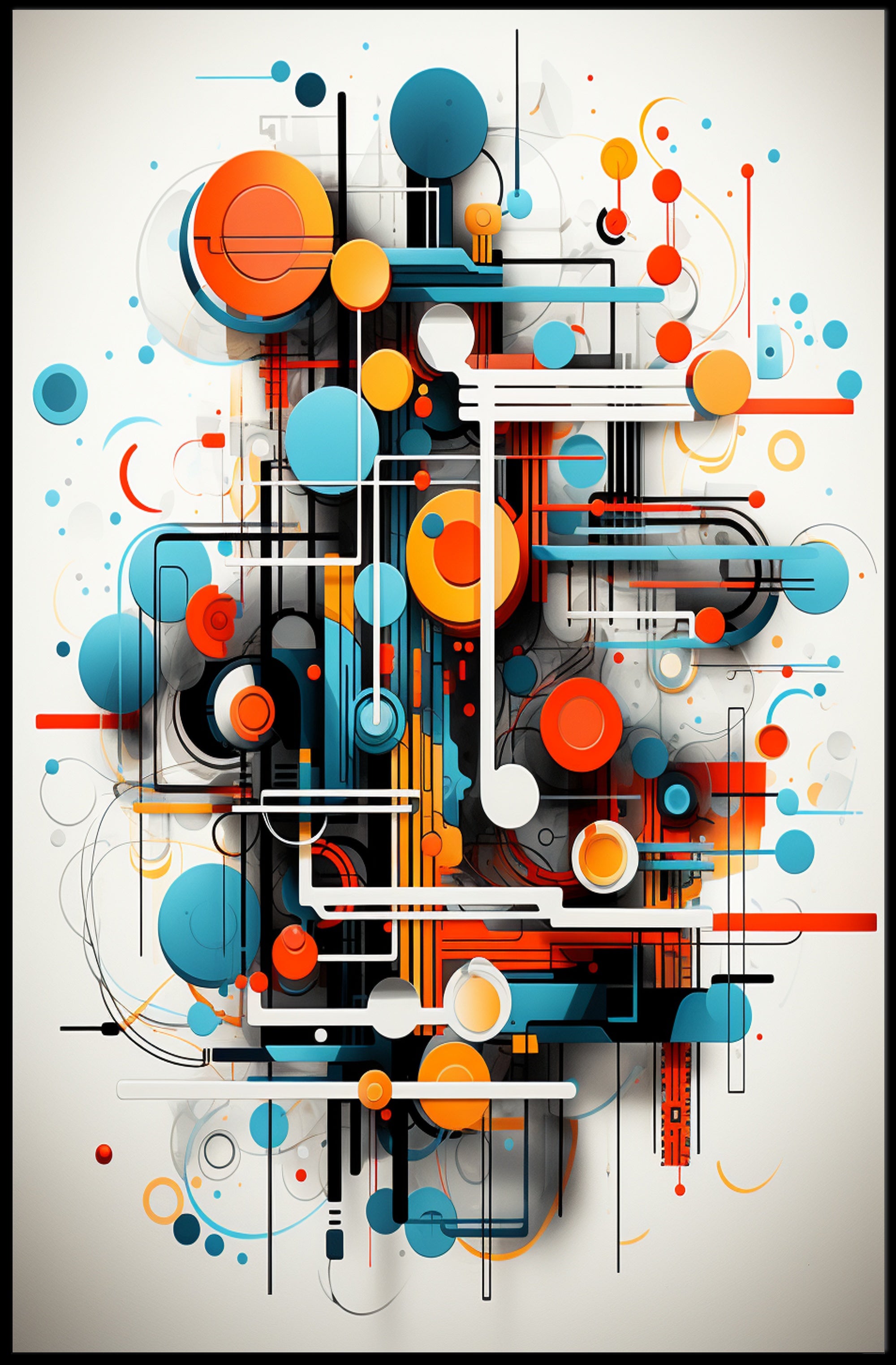 Abstract Geometric Symphony Abstract Poster PosterGoat