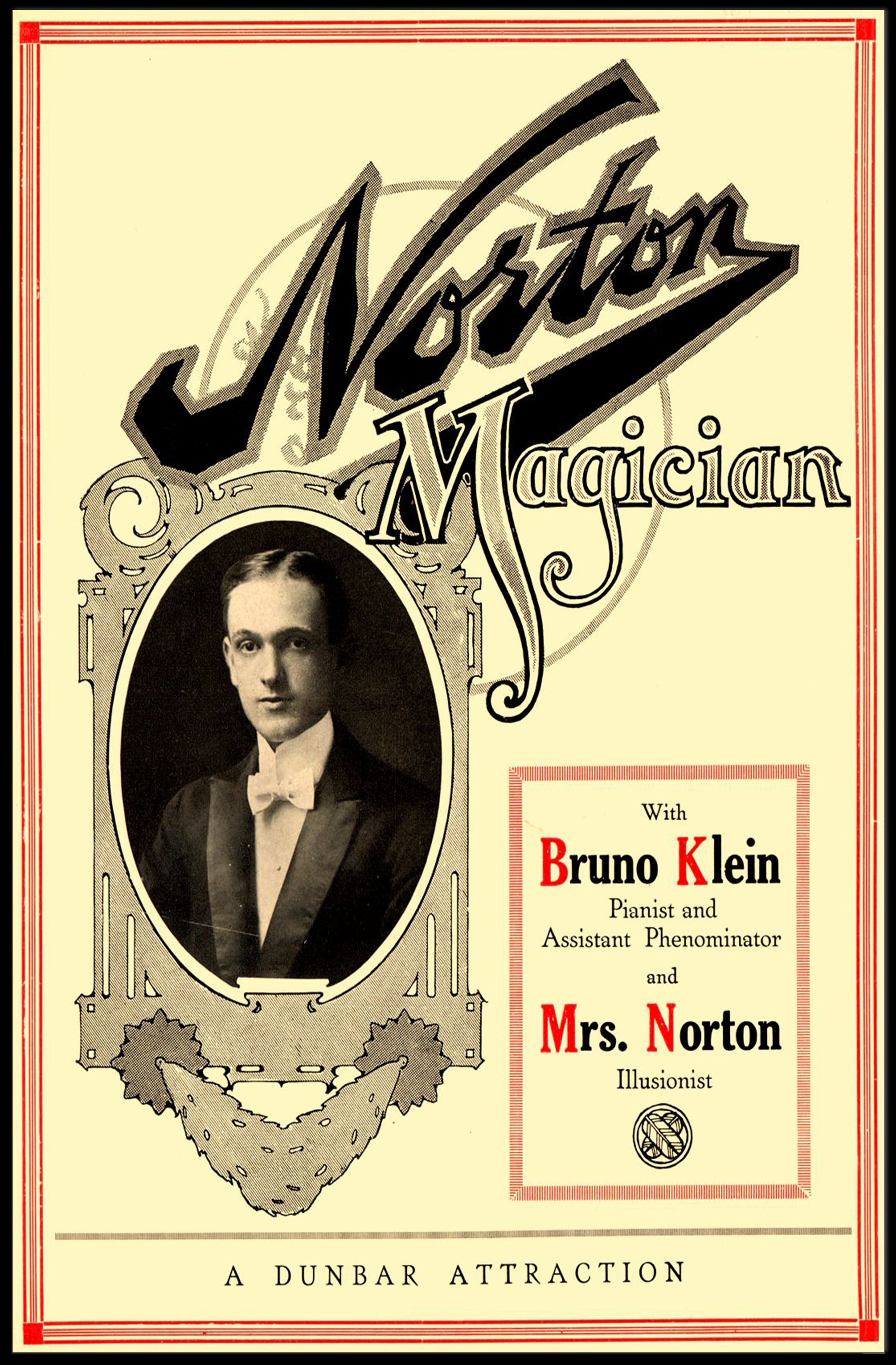Vintage Magic Show Poster with Art Nouveau Influence