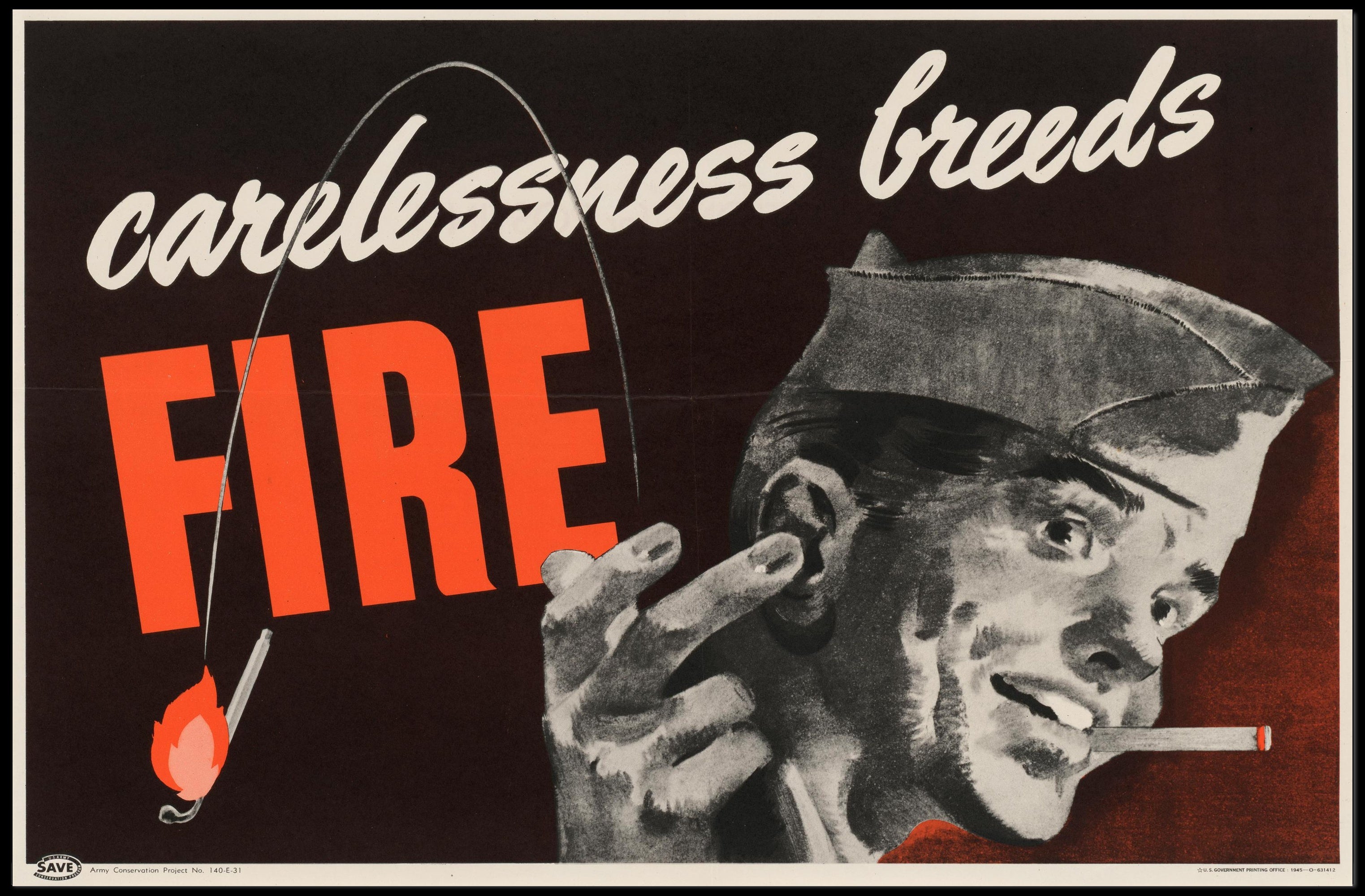 Carelessness Breeds Fire Poster PosterGoat