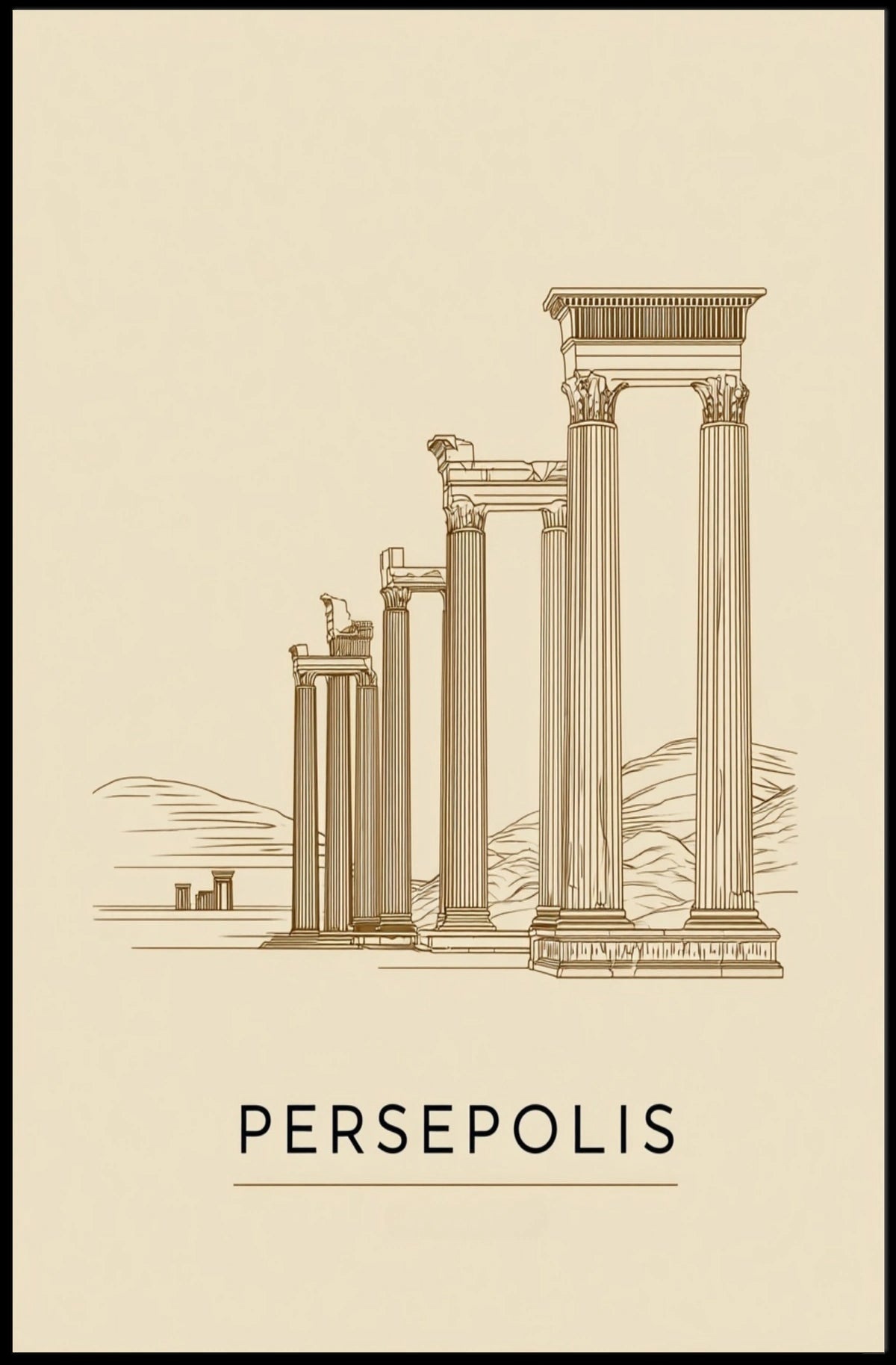 Persepolis Ancient Ruins Poster