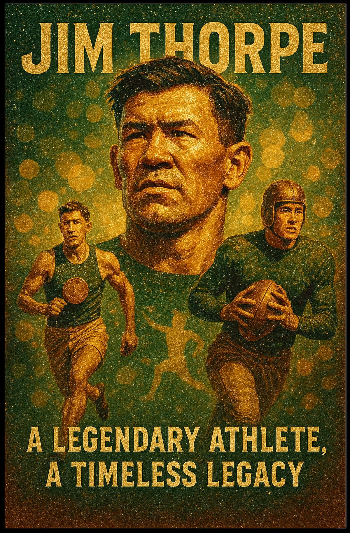 Jim Thorpe Iconic Sports Legend Poster