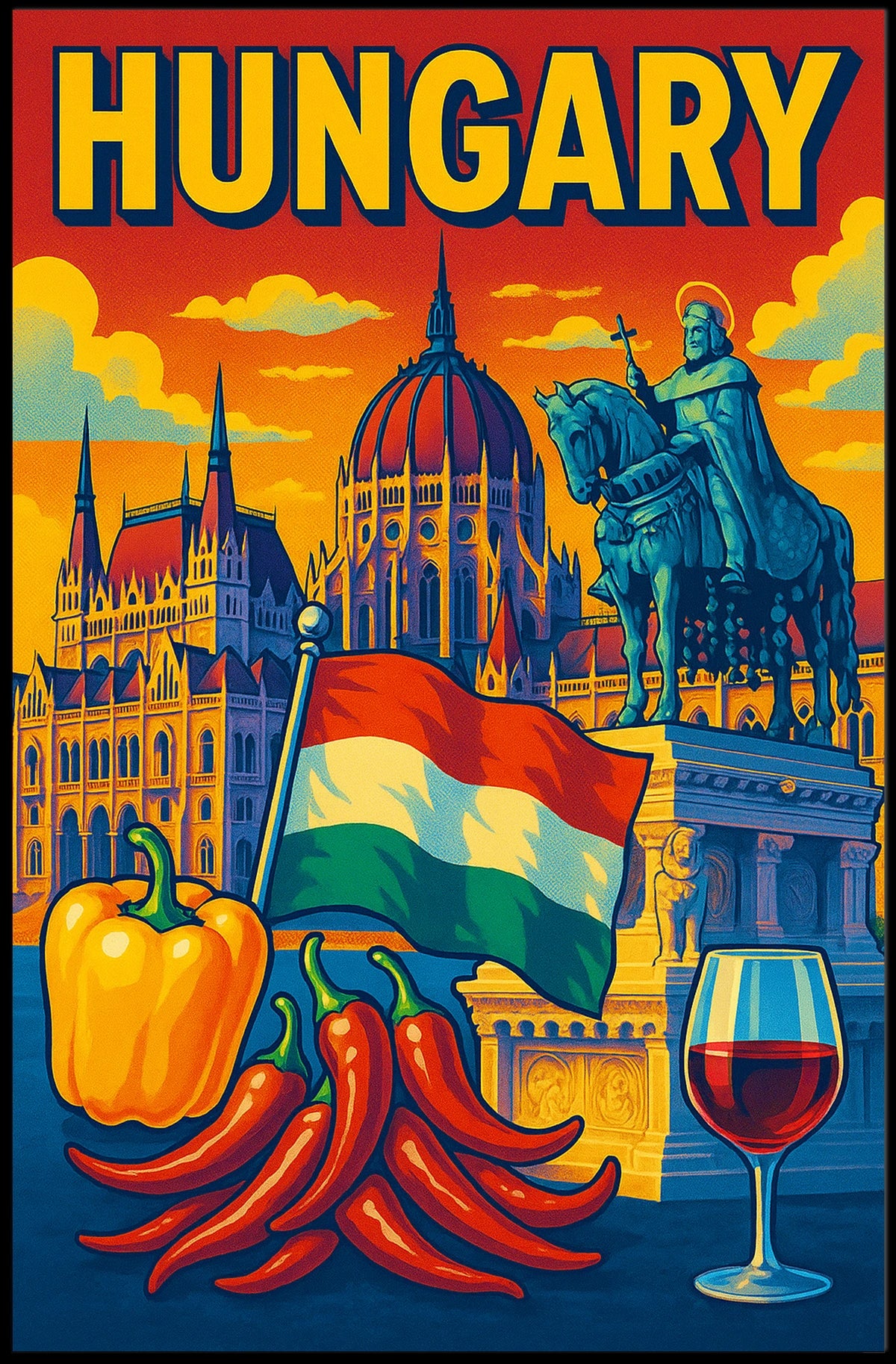 Vibrant Hungary Poster
