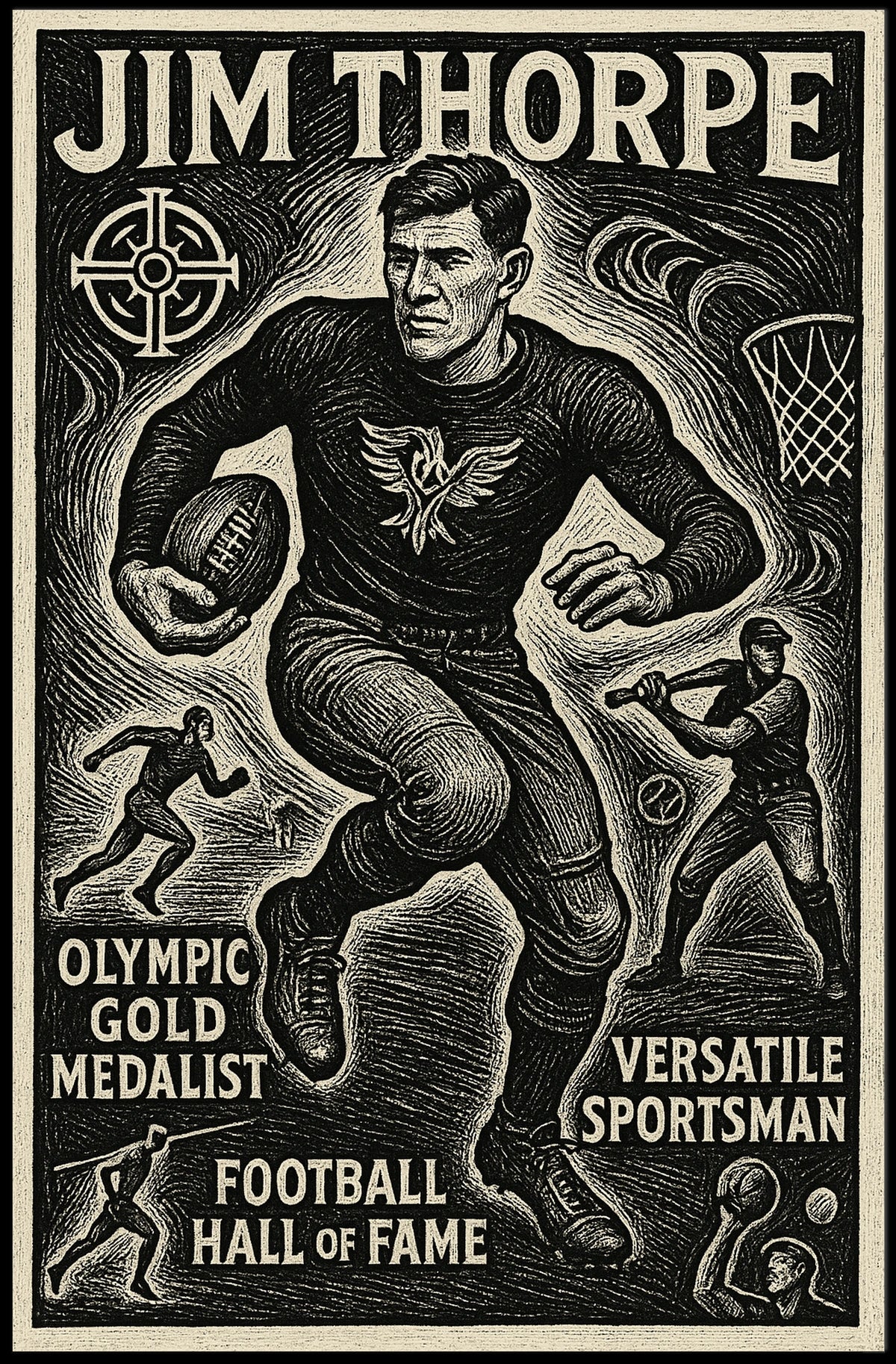 Celebrating Jim Thorpe Legendary Athlete Poster