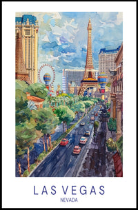 Las Vegas Skyline Poster PosterGoat