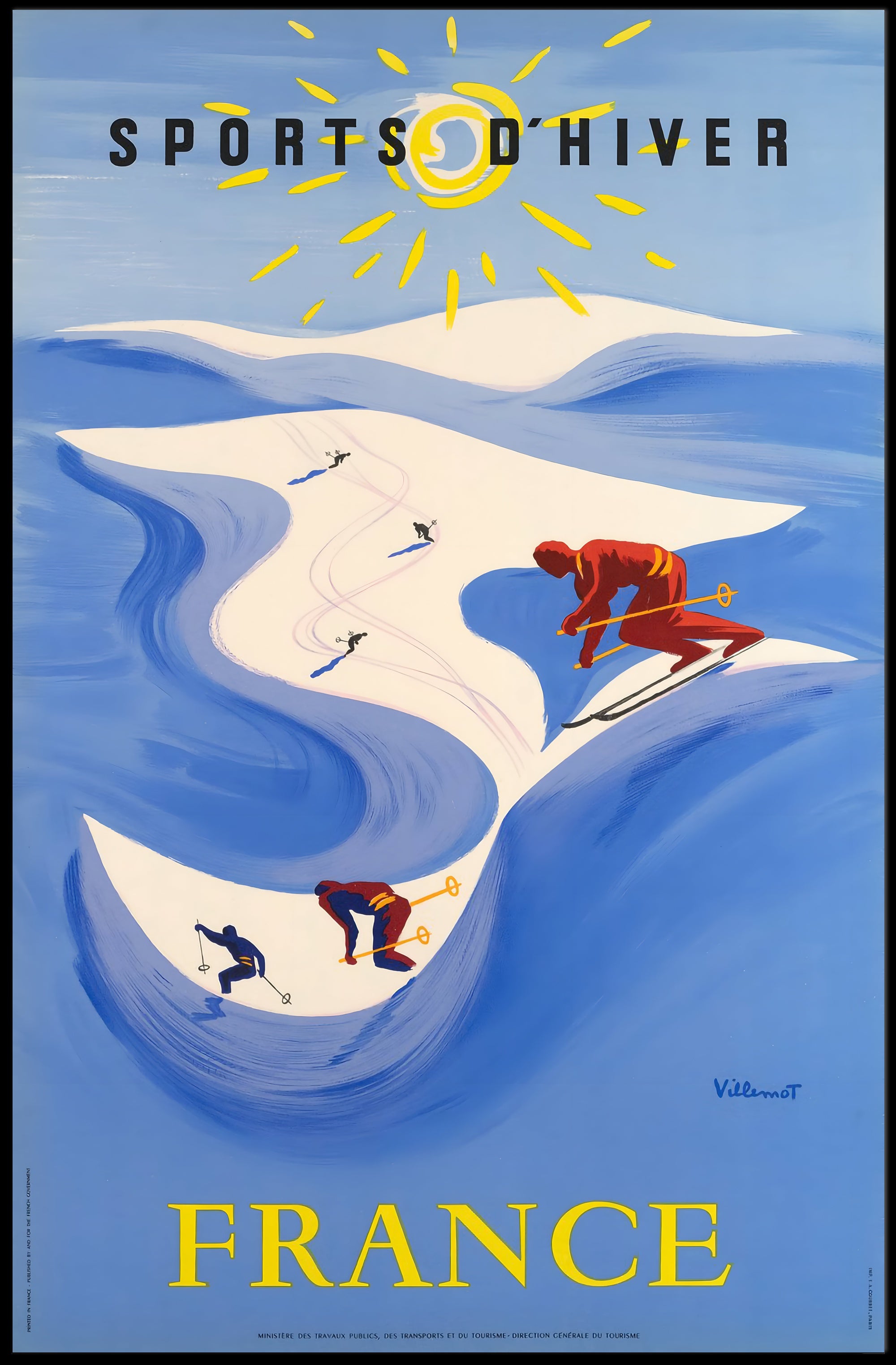 Winter Sports in France Poster PosterGoat